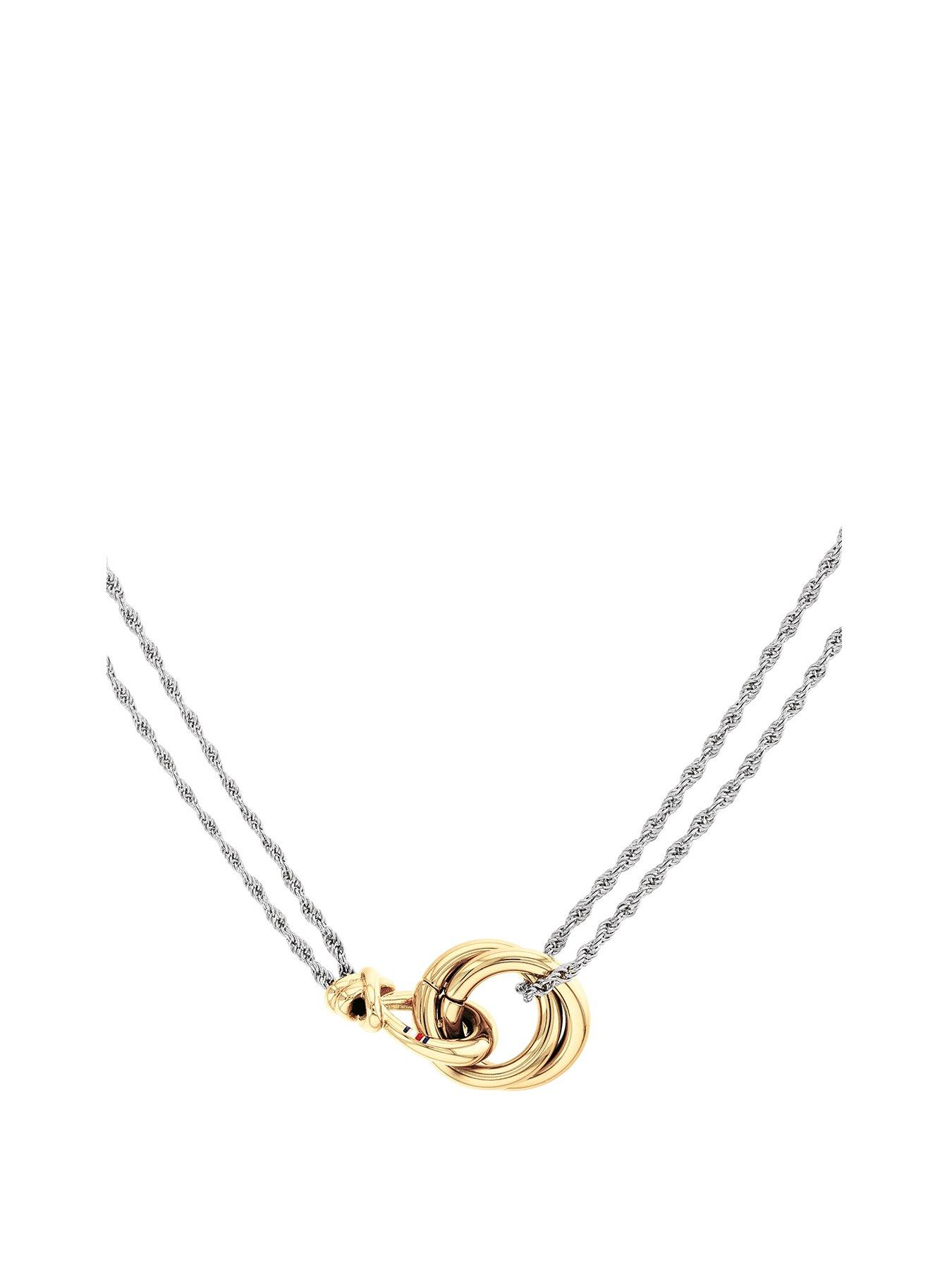 Tommy Hilfiger Tommy Hilfiger Women's Two Toned Gold-Plated and Stainless Steel Nautical Knot Necklace