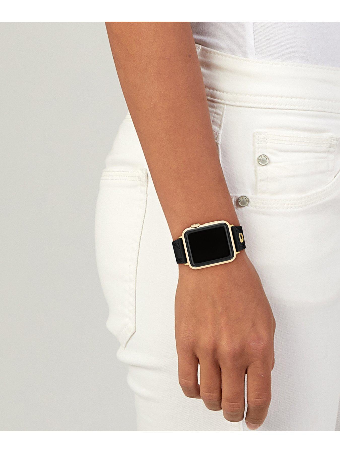 Image 5 of 5 of COACH Coach Ladies Black Quilted Apple Watch Strap