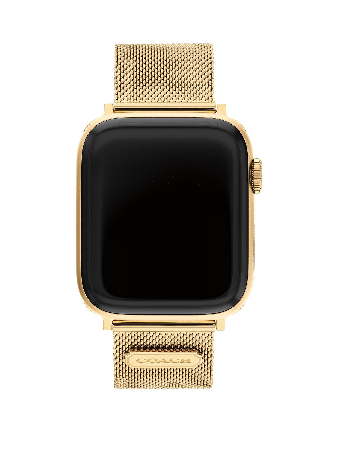 coach-ladies-gold-ip-mesh-apple-watch-strap-gold