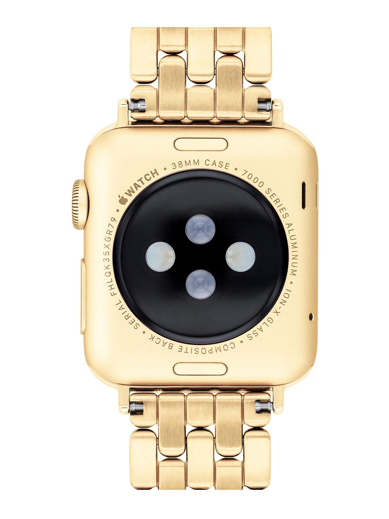 Image 3 of 5 of COACH Coach Ladies Gold IP Signature C Apple Watch Strap