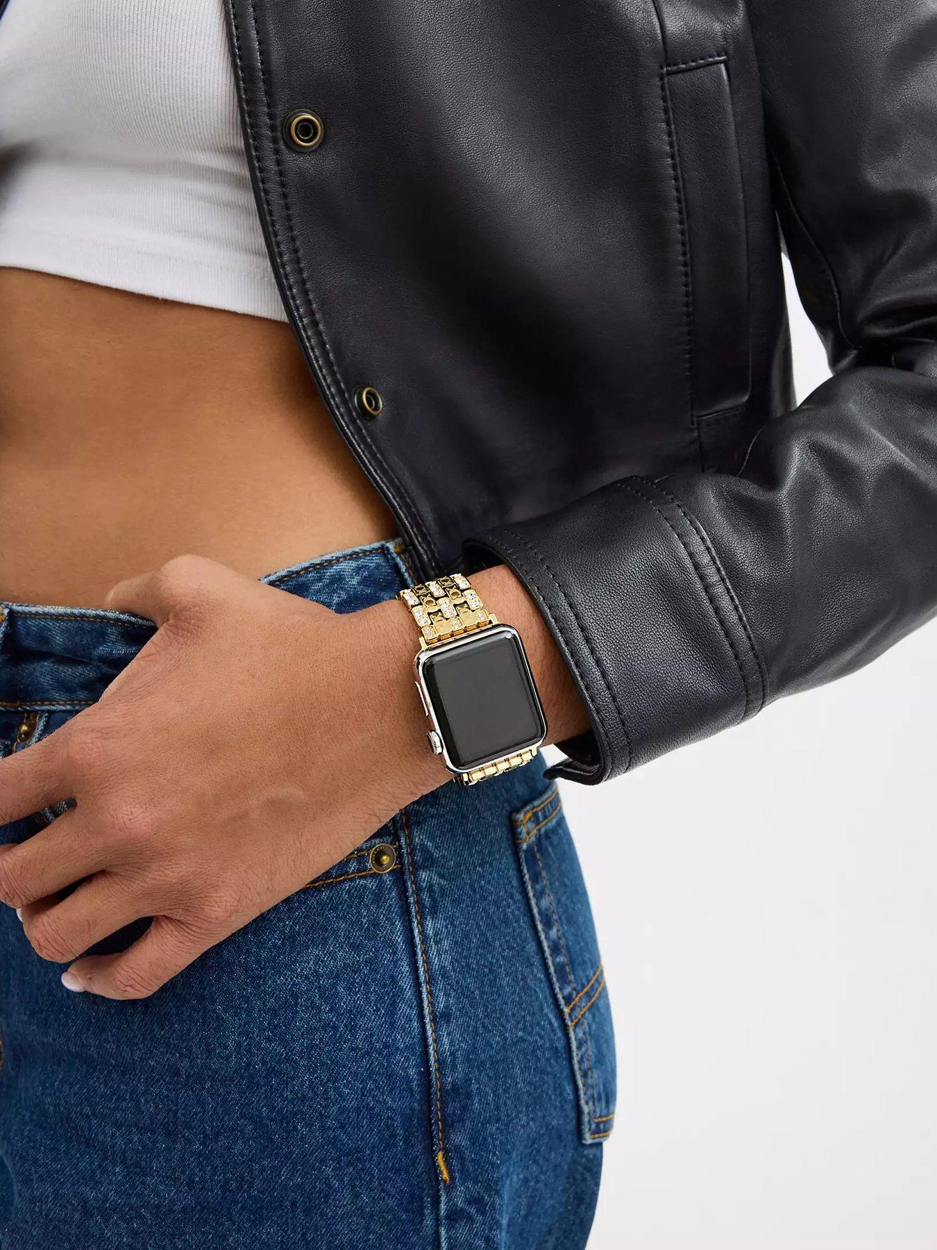 Image 5 of 5 of COACH Coach Ladies Gold IP Signature C Apple Watch Strap
