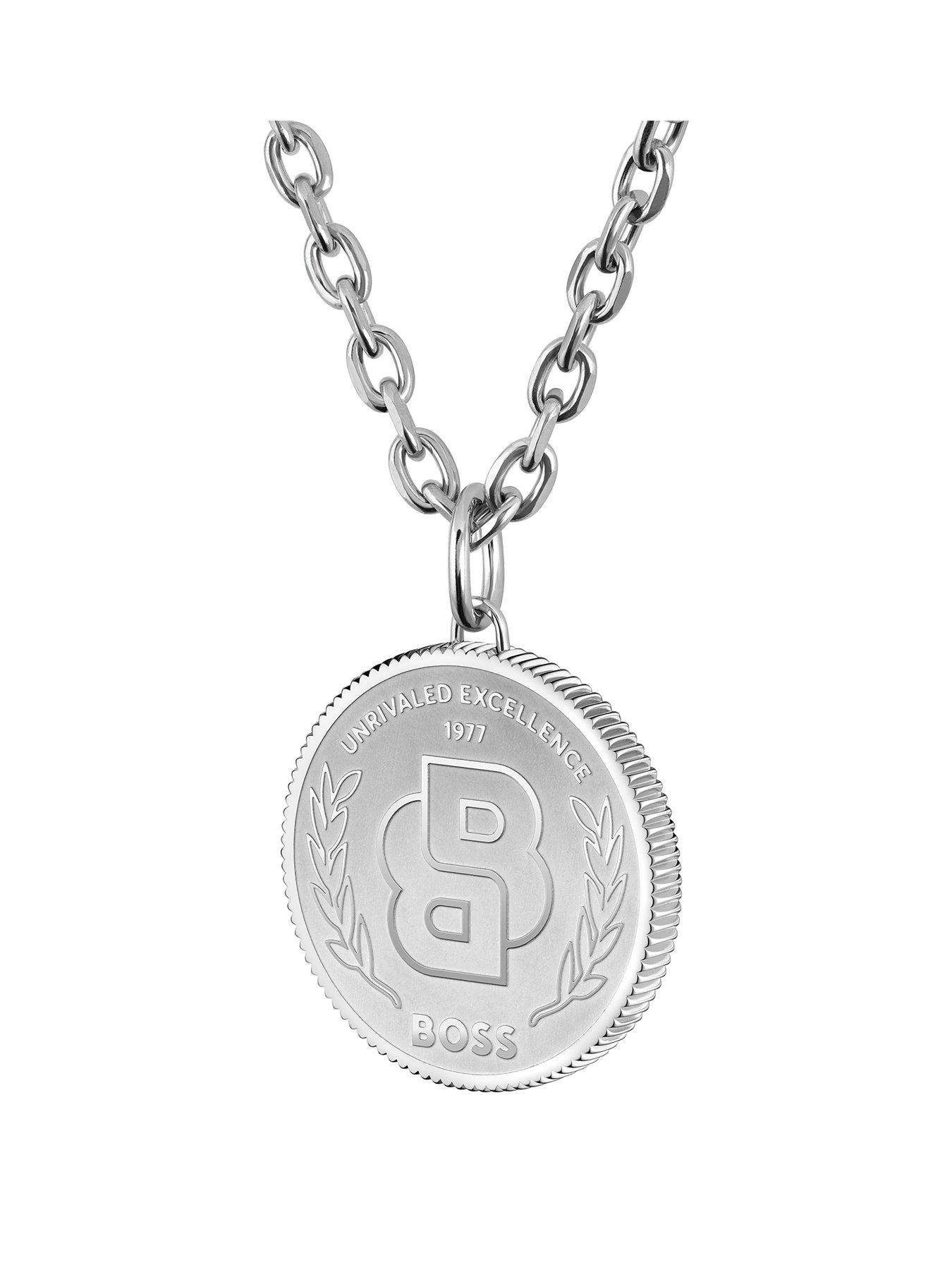 BOSS Gents BOSS Double B Medallion Necklace