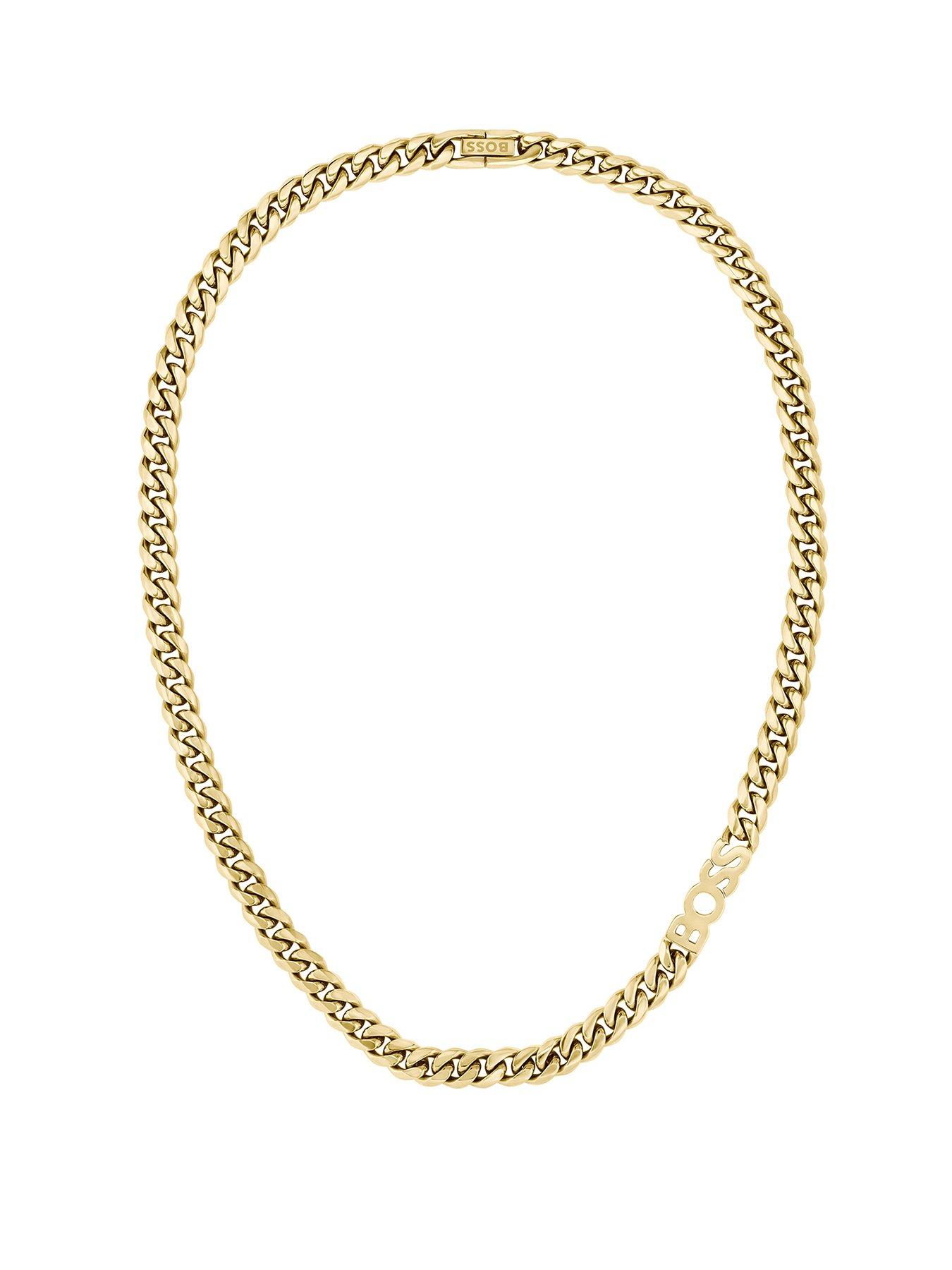 Image 2 of 7 of BOSS Gents Kassy 8Mm Ip Chain Necklace - Gold