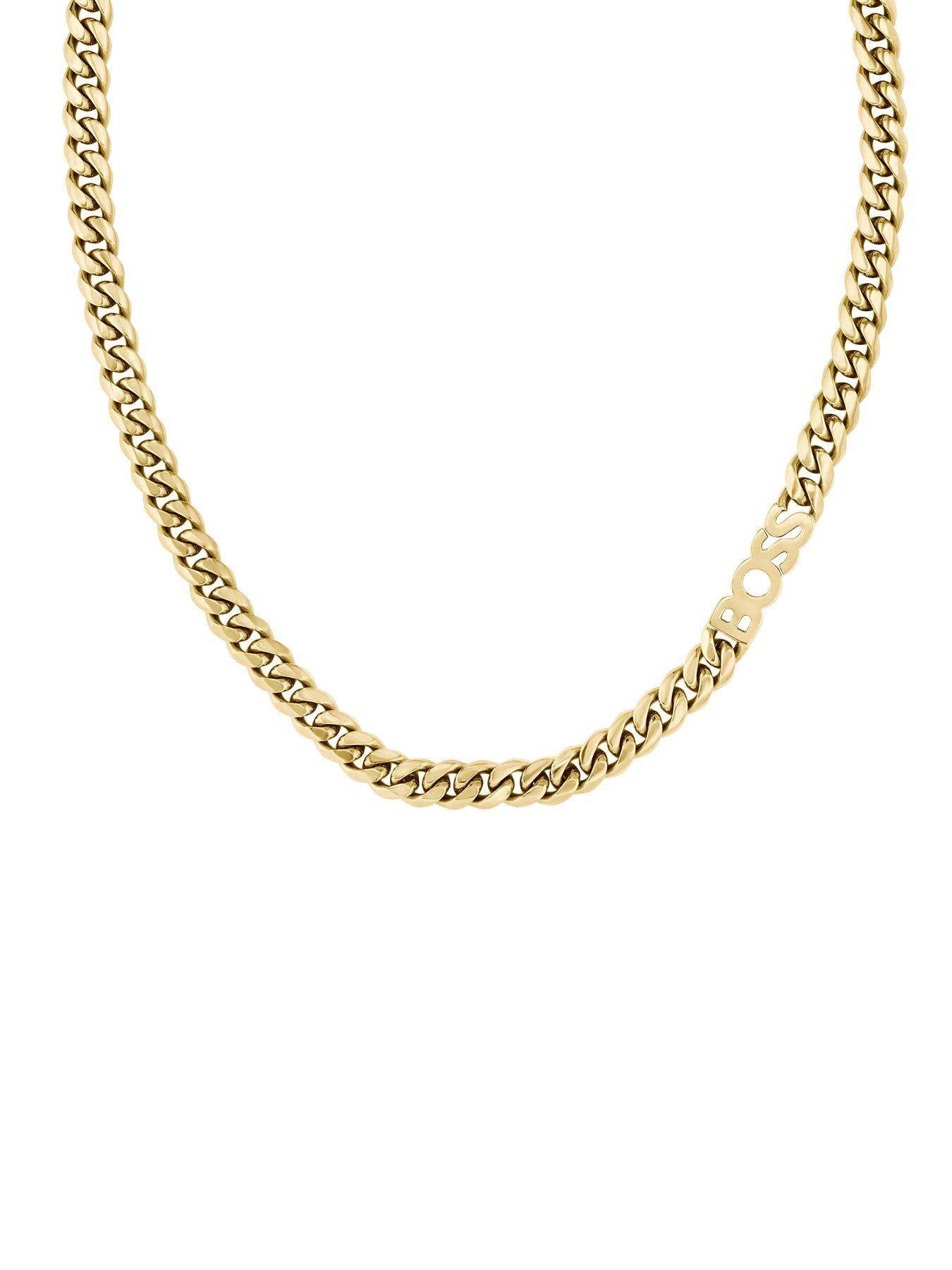 Image 3 of 7 of BOSS Gents Kassy 8Mm Ip Chain Necklace - Gold