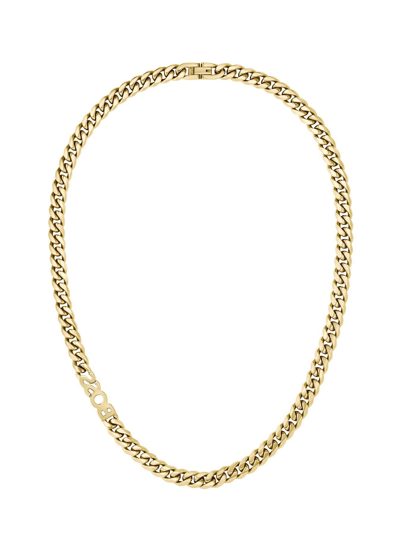 Image 4 of 7 of BOSS Gents Kassy 8Mm Ip Chain Necklace - Gold