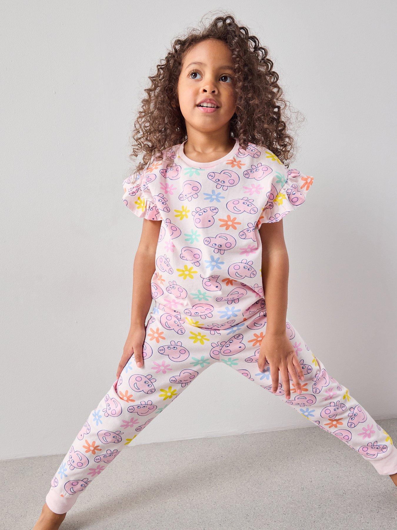 the-very-collection-peppa-pig-frill-short-sleeve-pyjama-pinkfront