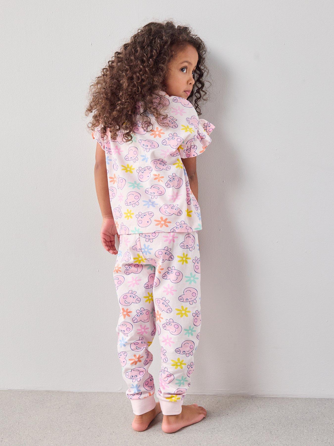 the-very-collection-peppa-pig-frill-short-sleeve-pyjama-pinkstillFront