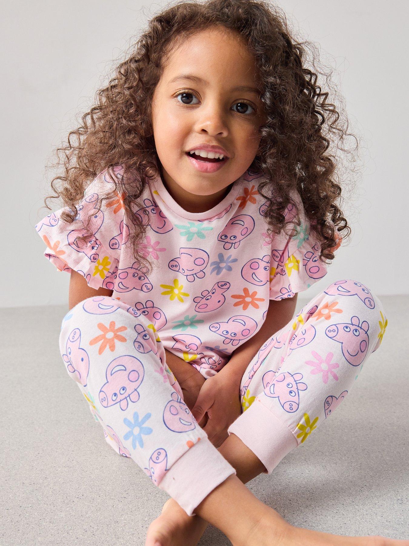 the-very-collection-peppa-pig-frill-short-sleeve-pyjama-pinkback