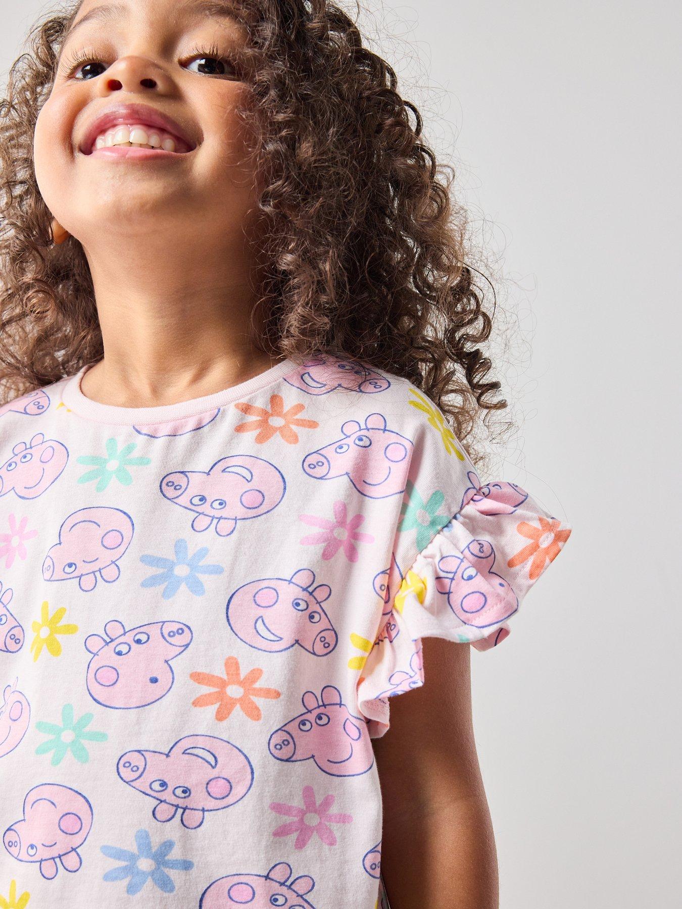 the-very-collection-peppa-pig-frill-short-sleeve-pyjama-pinkdetail