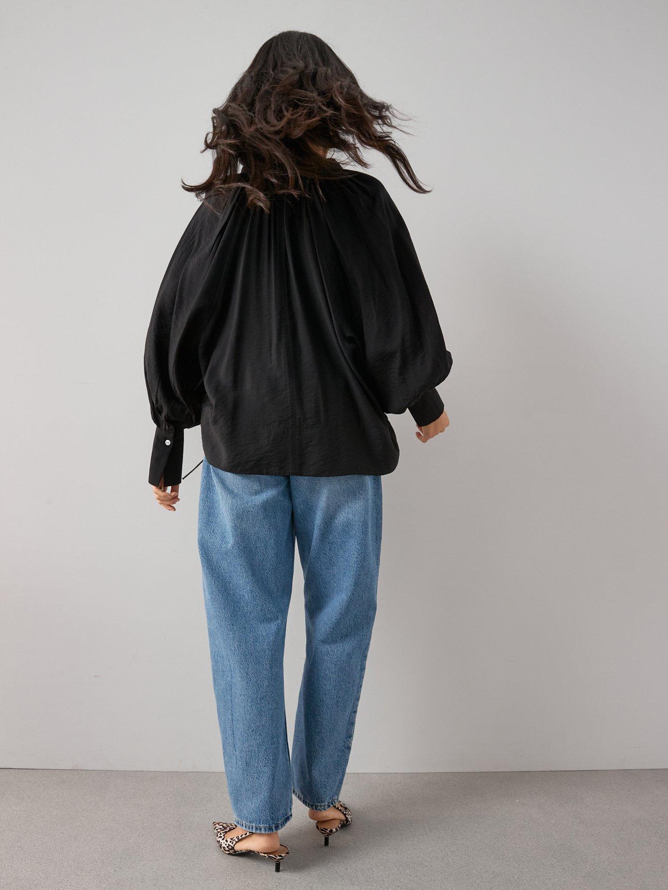 the-very-collection-v-neck-floaty-blouse-blackdetail