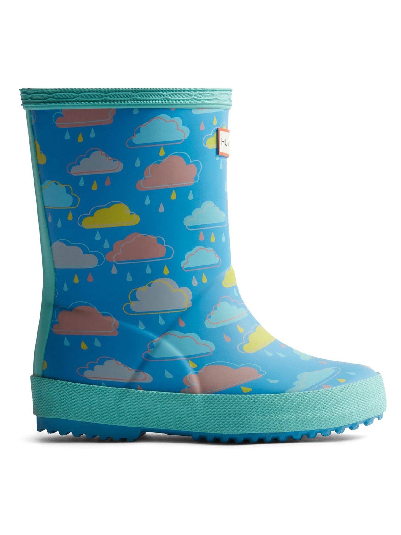 Hunter Kids First Rain Cloud Print Boot