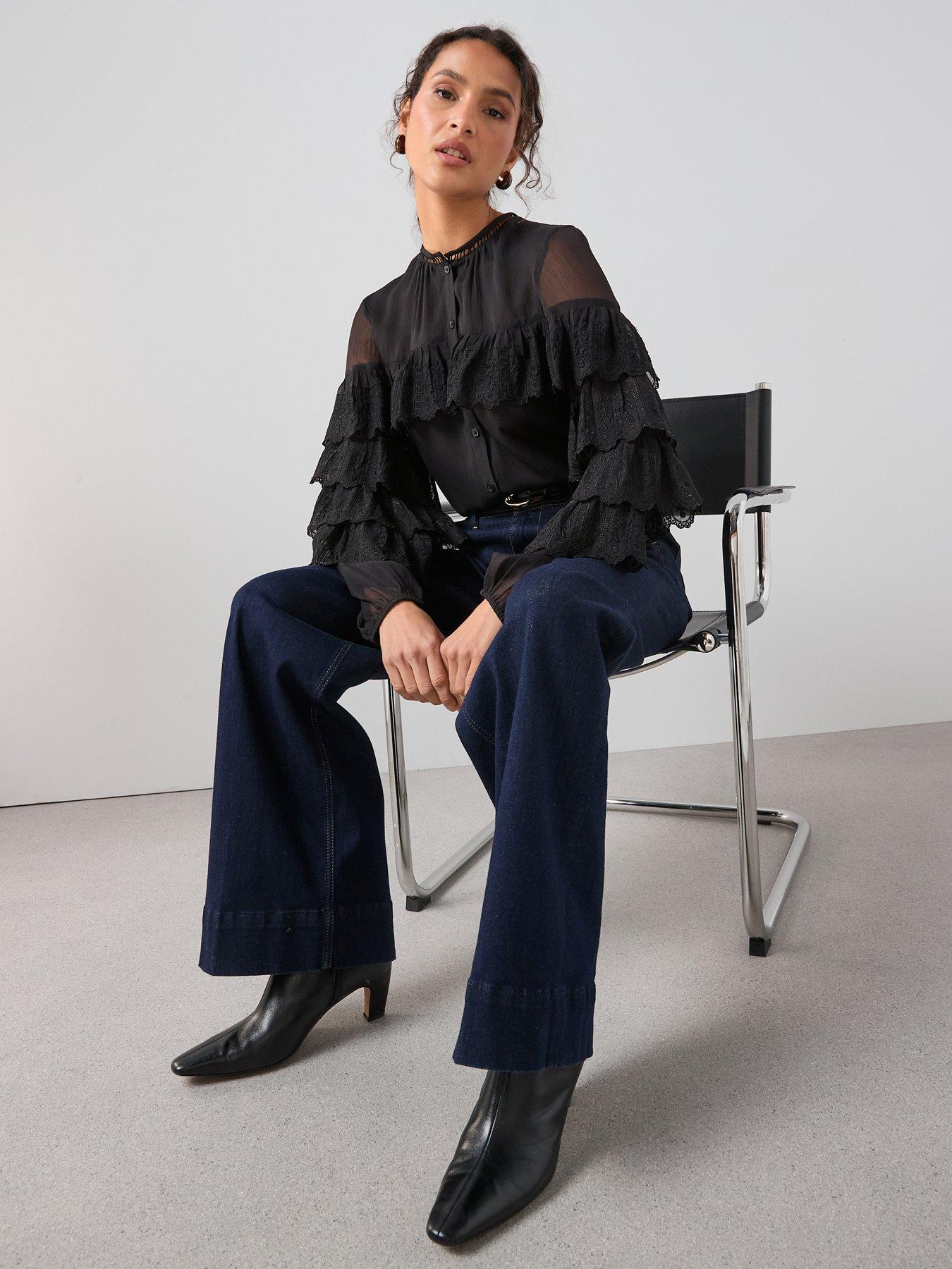 the-very-collection-tiered-lace-blouse-blackfront