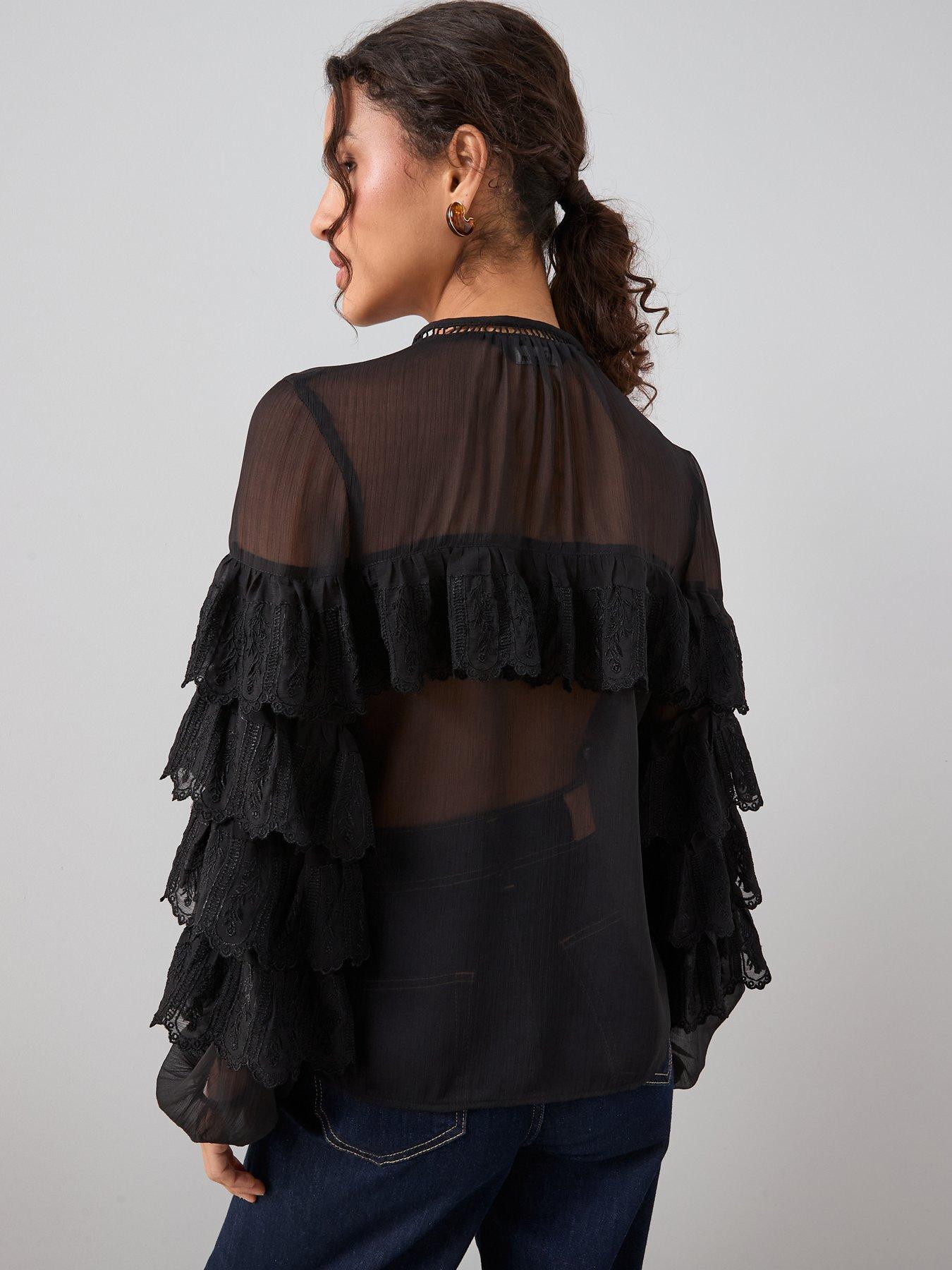 the-very-collection-tiered-lace-blouse-blackstillFront