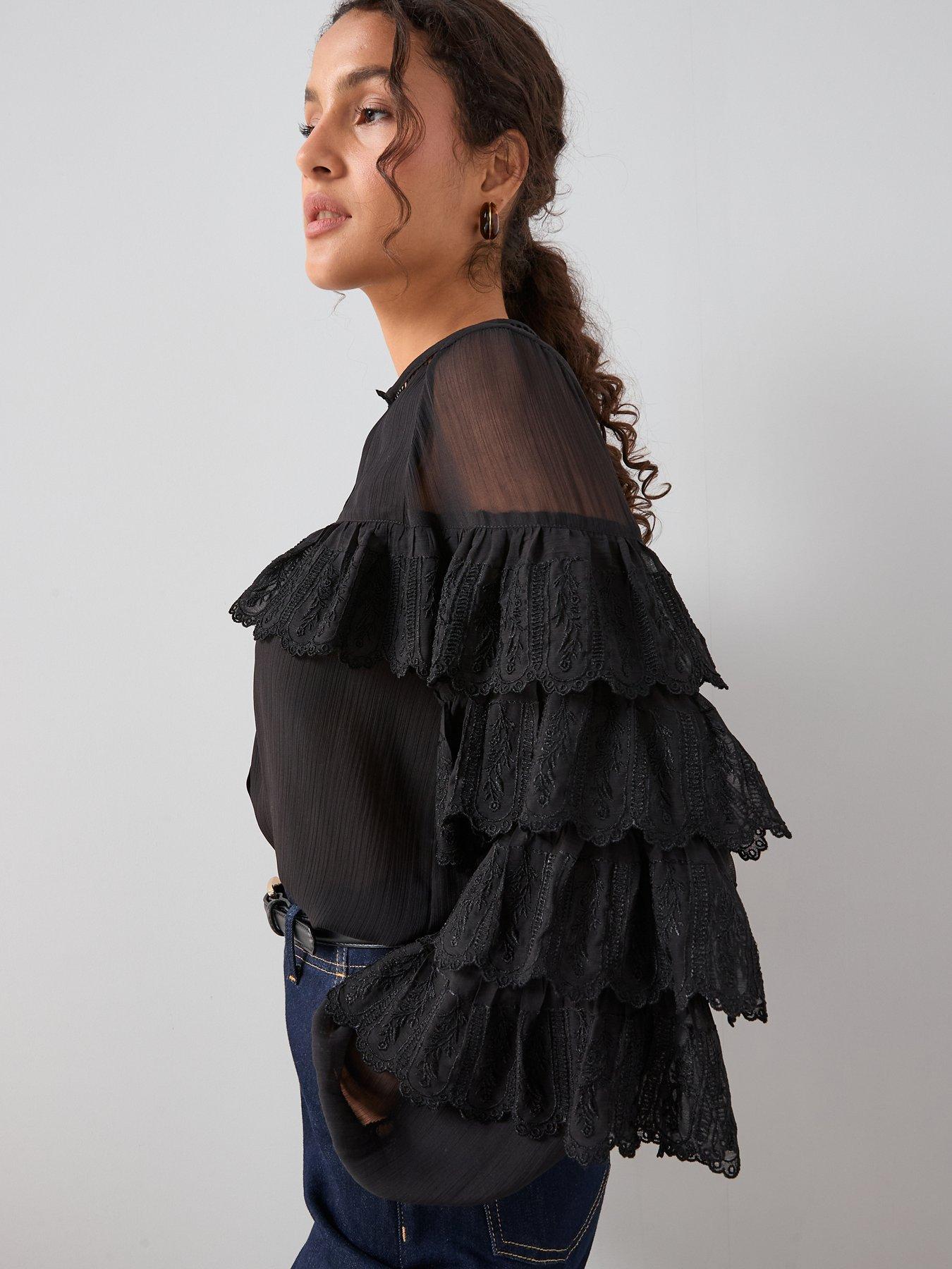 the-very-collection-tiered-lace-blouse-blackoutfit