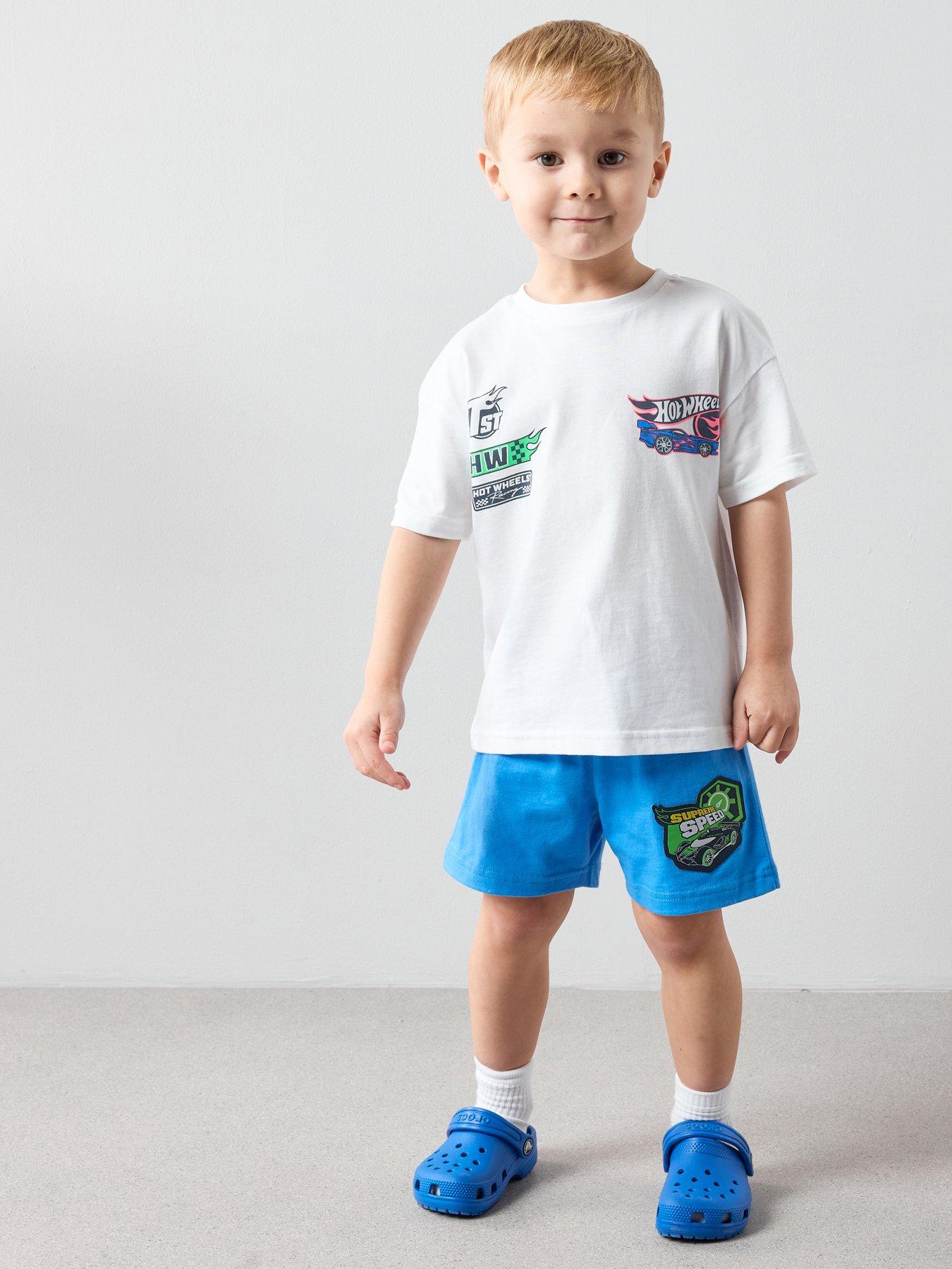 Image 3 of 6 of The Very Collection Hot Wheels Back Print Shortie Pyjamas - Blue
