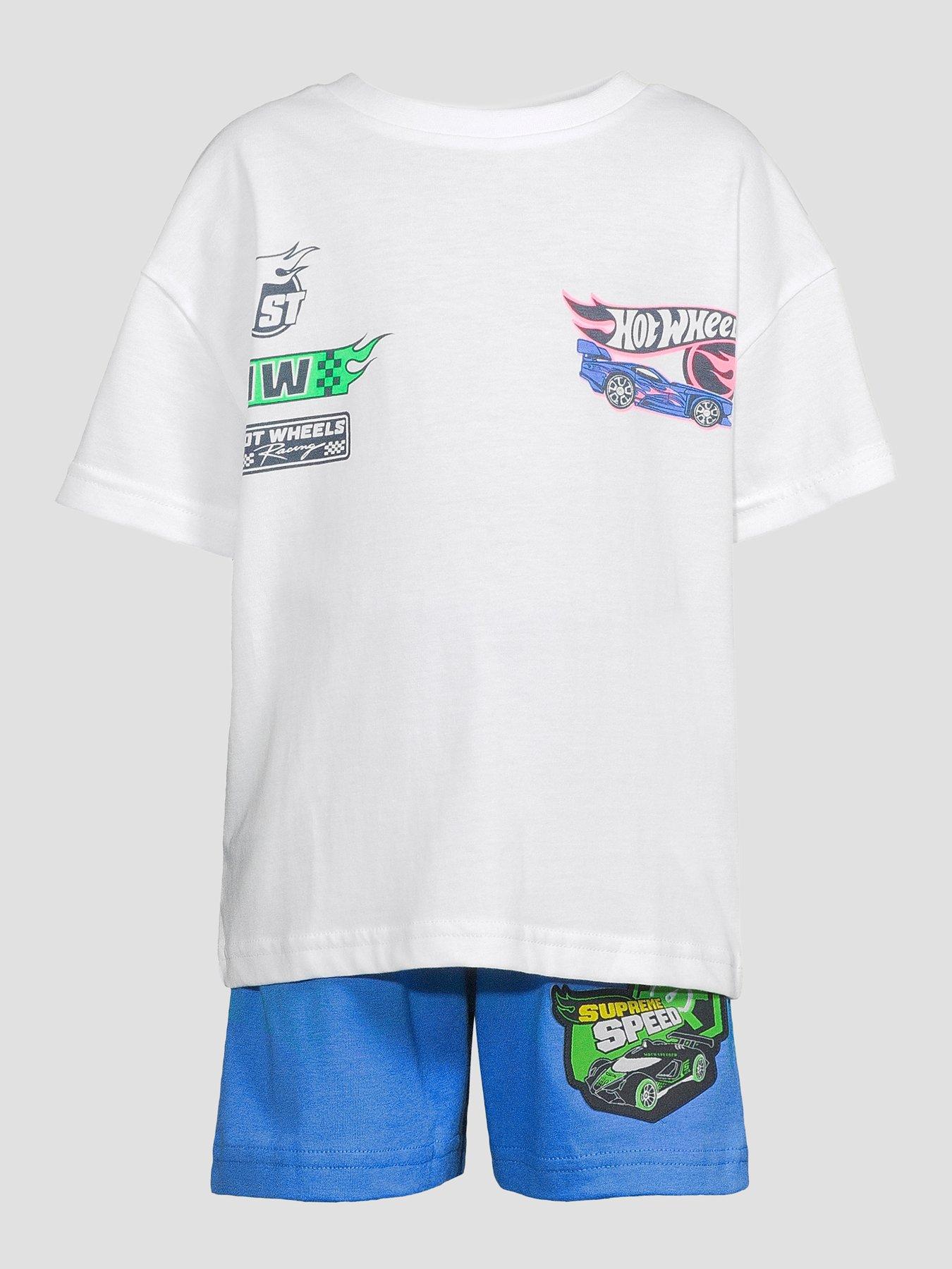 Image 6 of 6 of The Very Collection Hot Wheels Back Print Shortie Pyjamas - Blue
