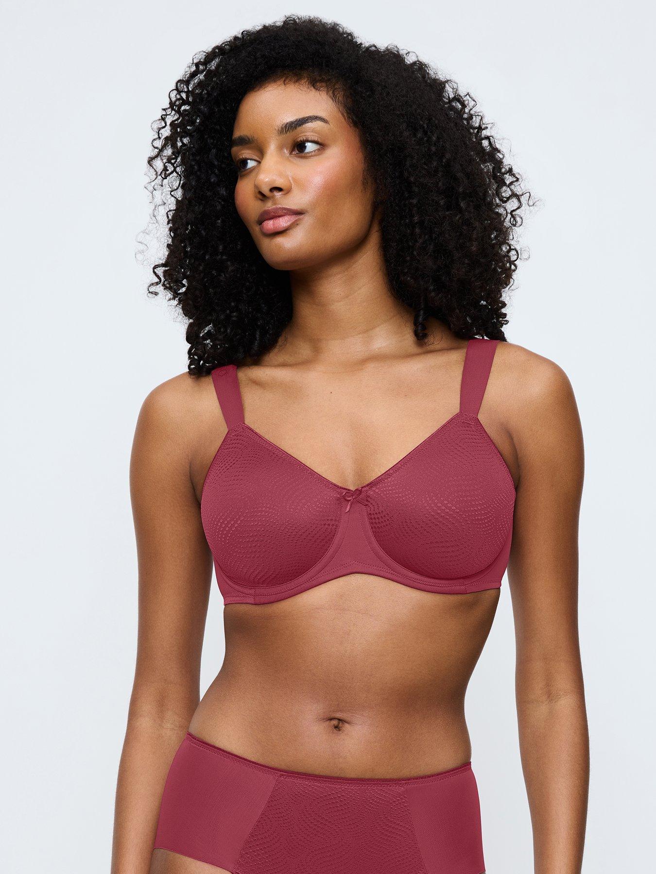 Triumph Essential Minimizer Underwired Bra- Dark Red