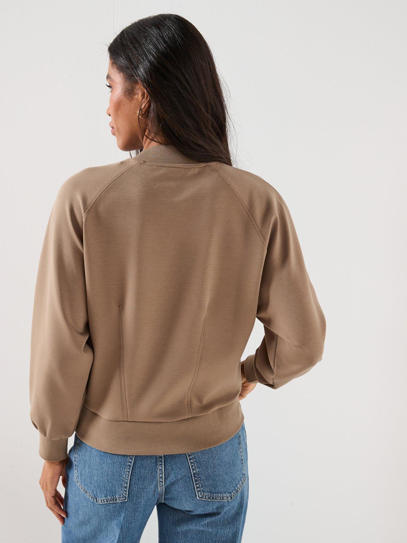 armani-exchange-high-neck-sweatshirt-brownstillFront