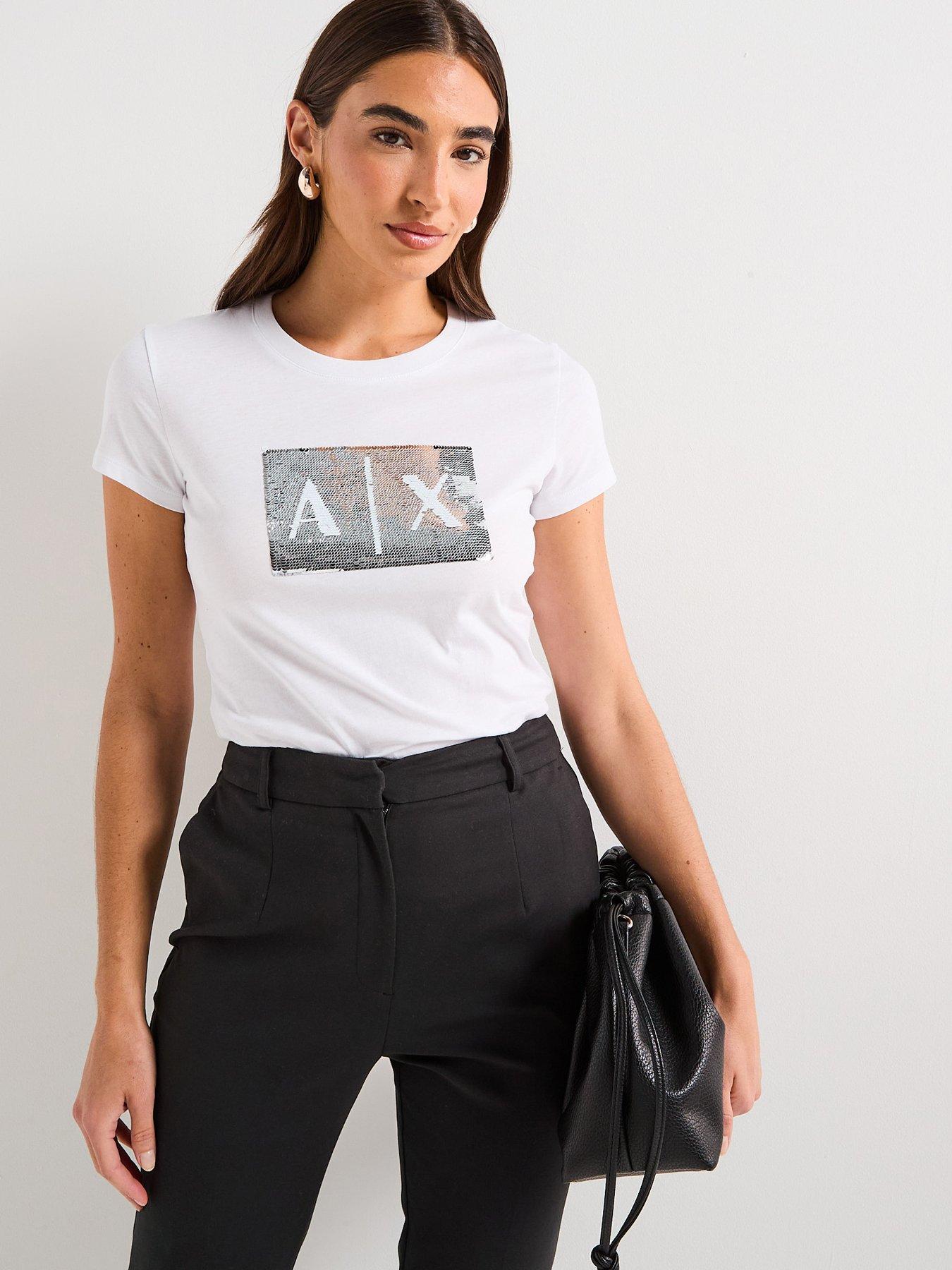 Image 1 of 6 of Armani Exchange T-Shirt - White