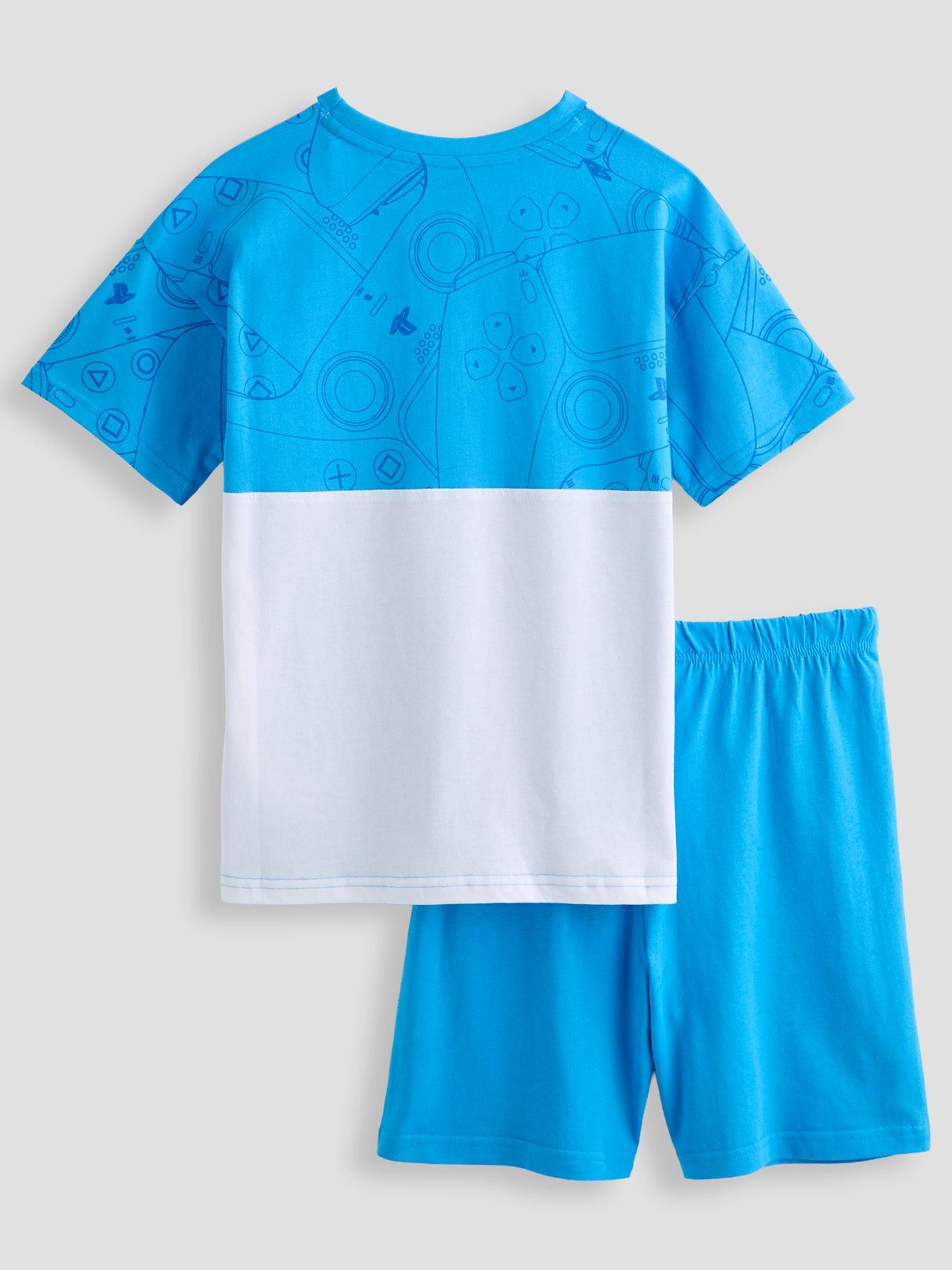 Image 2 of 4 of The Very Collection Playstation Shortie Pyjamas - Blue