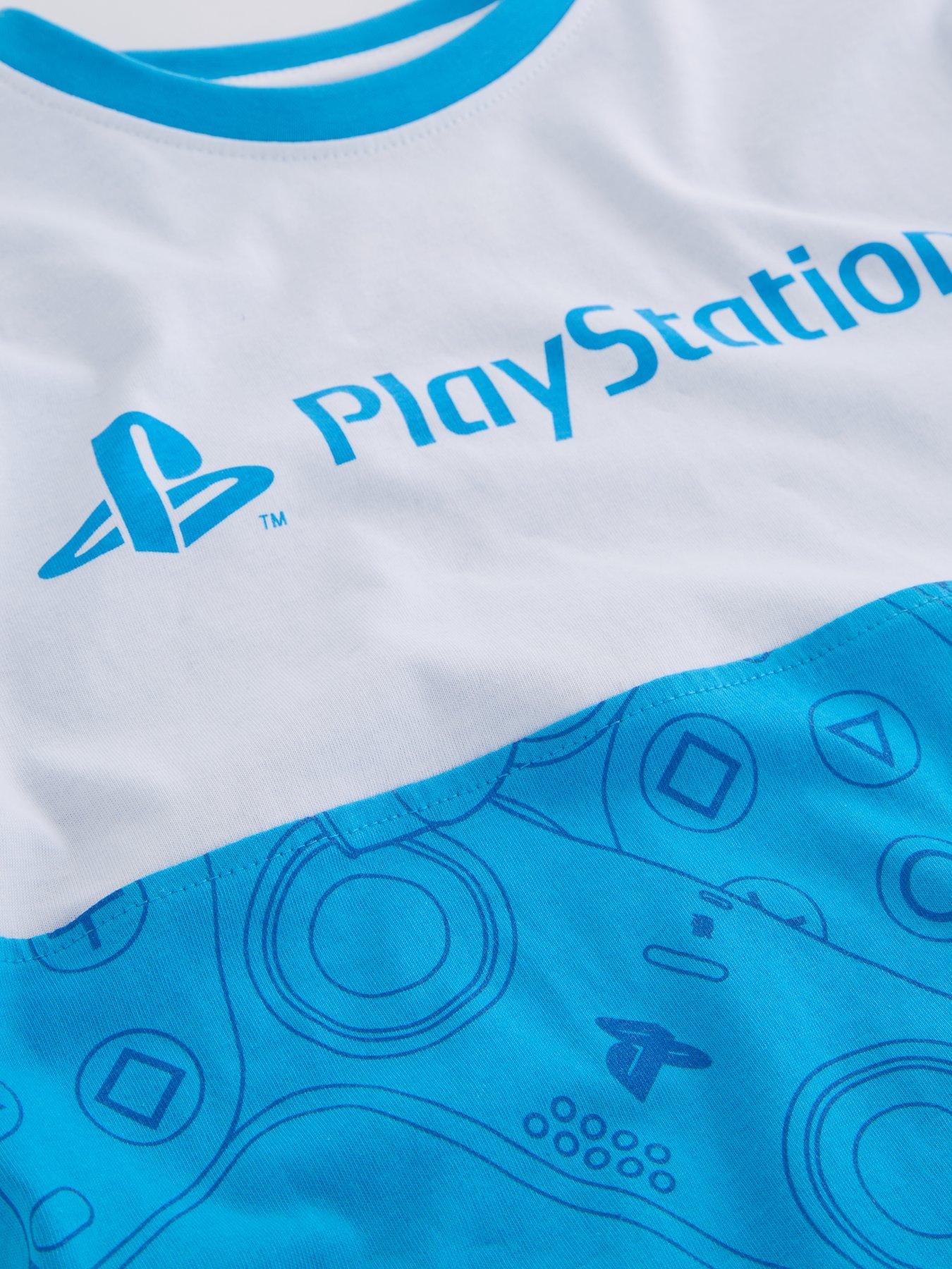 Image 3 of 4 of The Very Collection Playstation Shortie Pyjamas - Blue