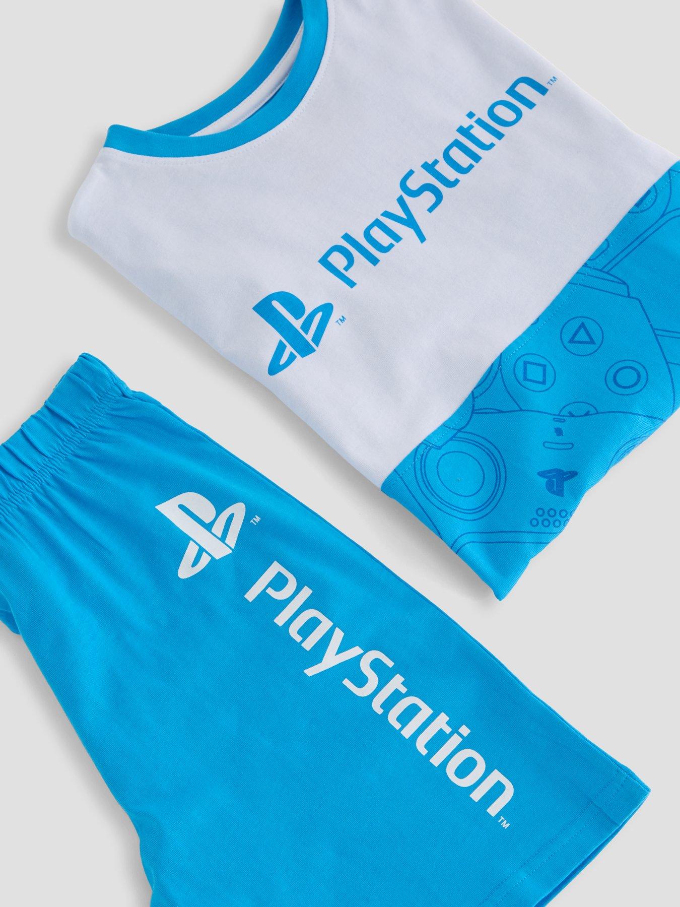 Image 4 of 4 of The Very Collection Playstation Shortie Pyjamas - Blue