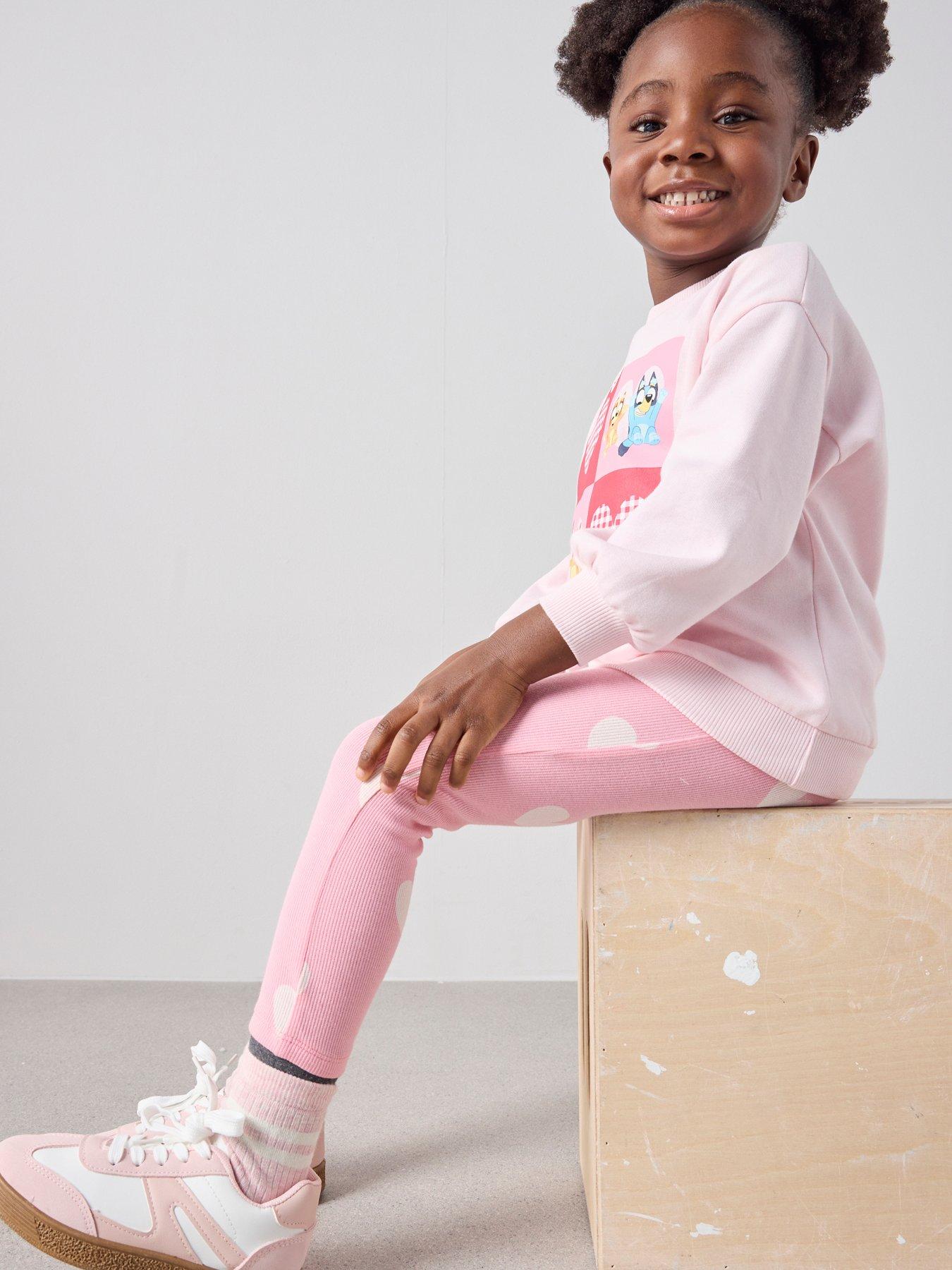 Image 5 of 7 of Bluey Heart Sweat Legging Set - Pink