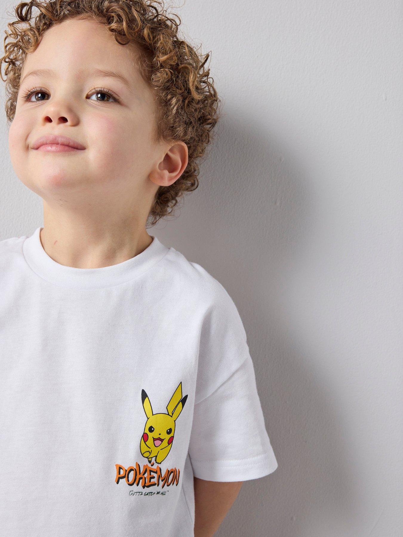 Image 4 of 6 of The Very Collection Pokemon Back Print T-Shirt - White