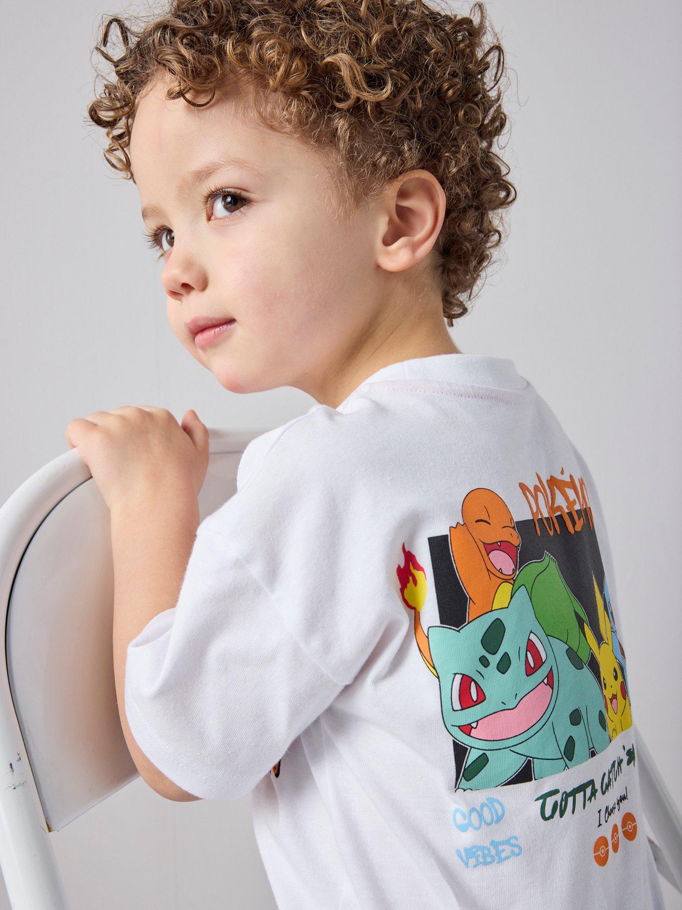 Image 5 of 6 of The Very Collection Pokemon Back Print T-Shirt - White