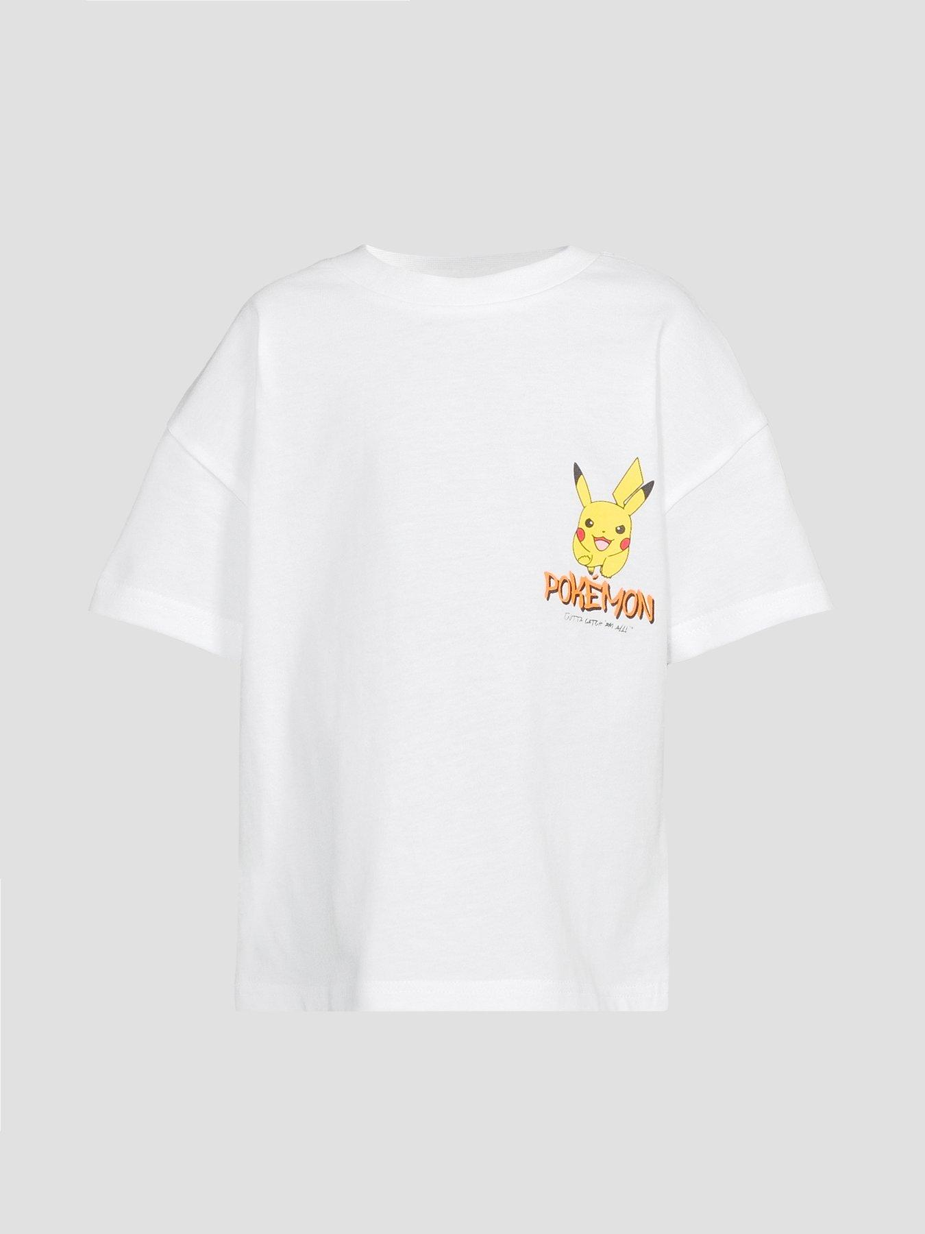 Image 6 of 6 of The Very Collection Pokemon Back Print T-Shirt - White