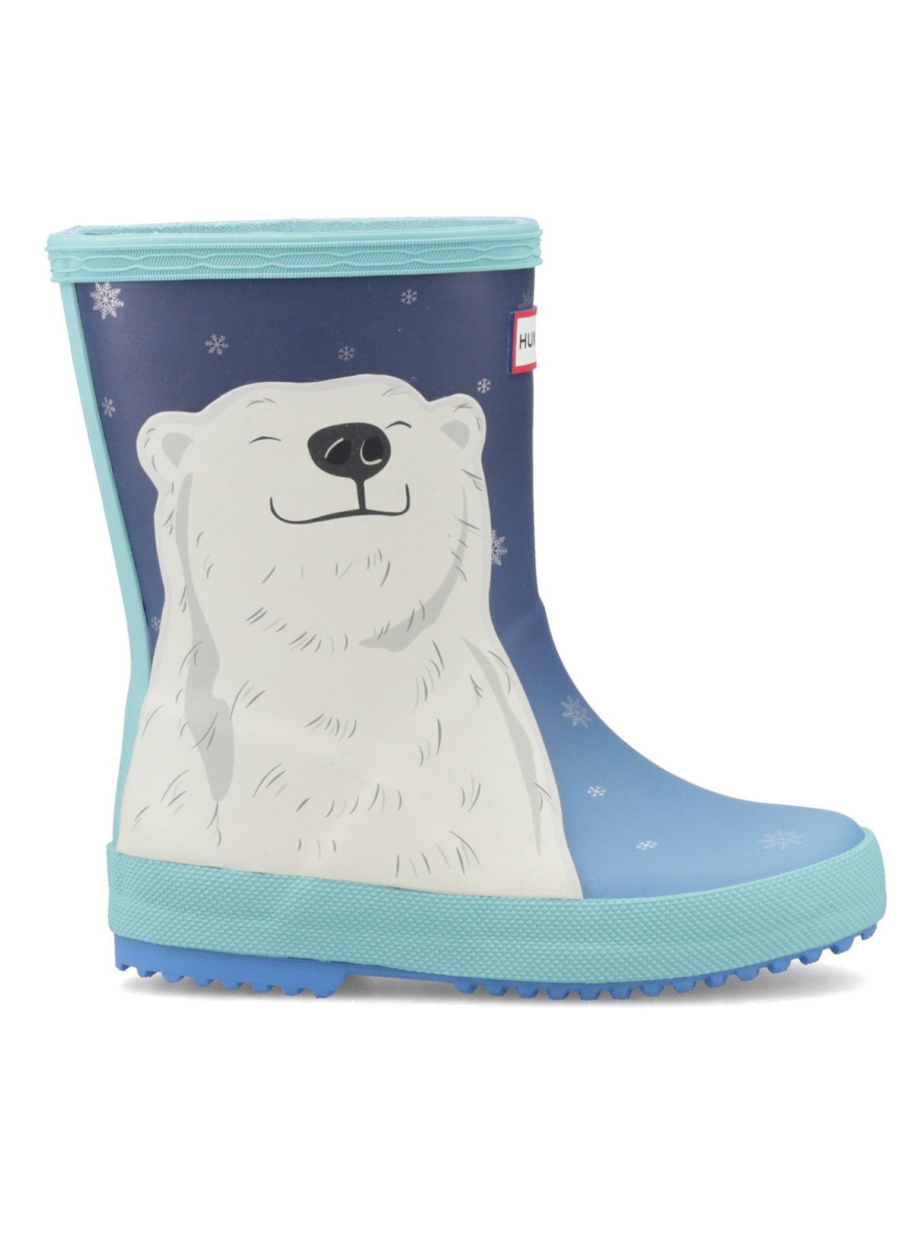 Hunter Kids First Polar Bear Print Boot
