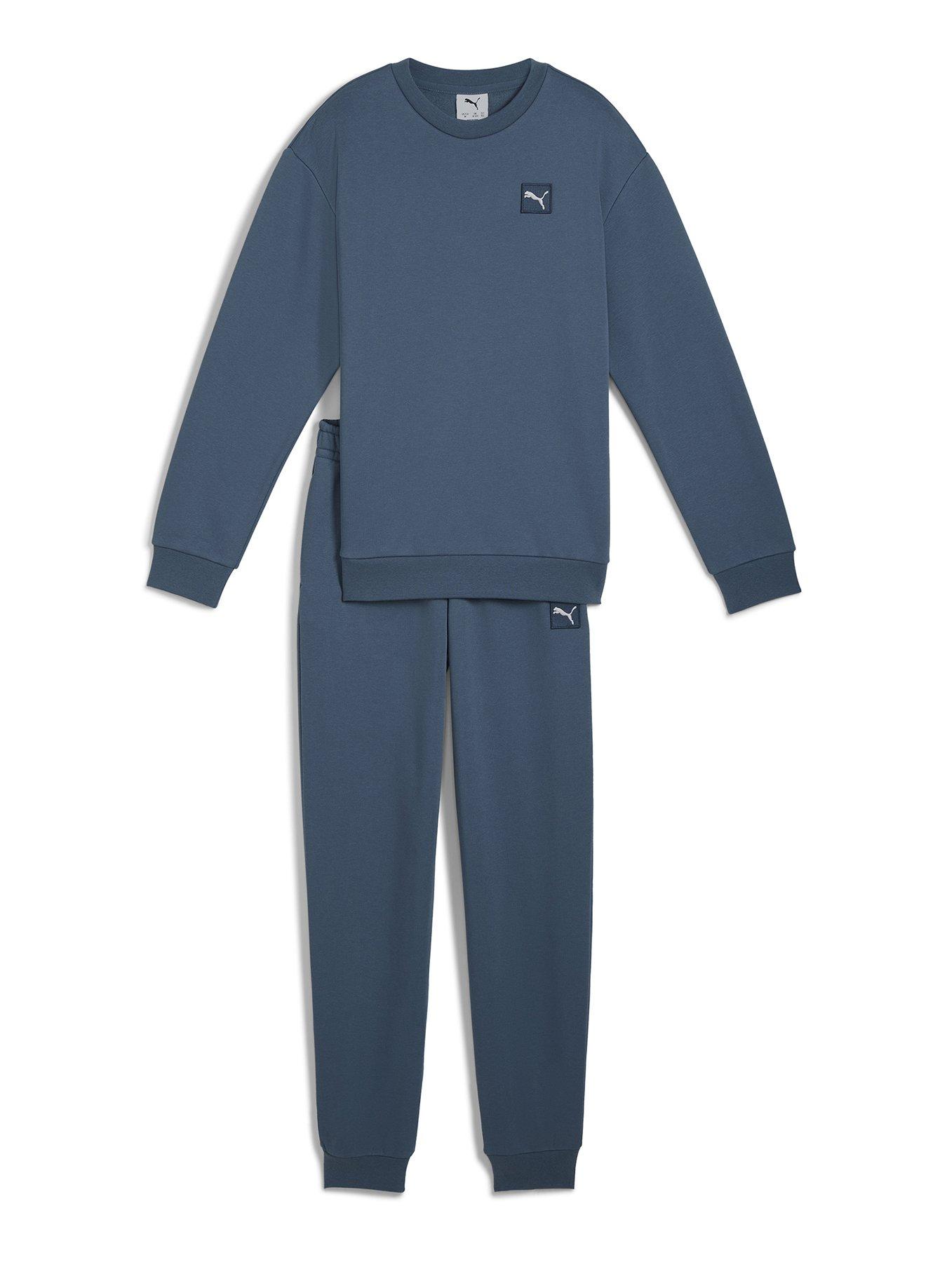 puma-junior-boys-elevated-relaxed-crew-sweat-set-nbsp--blue