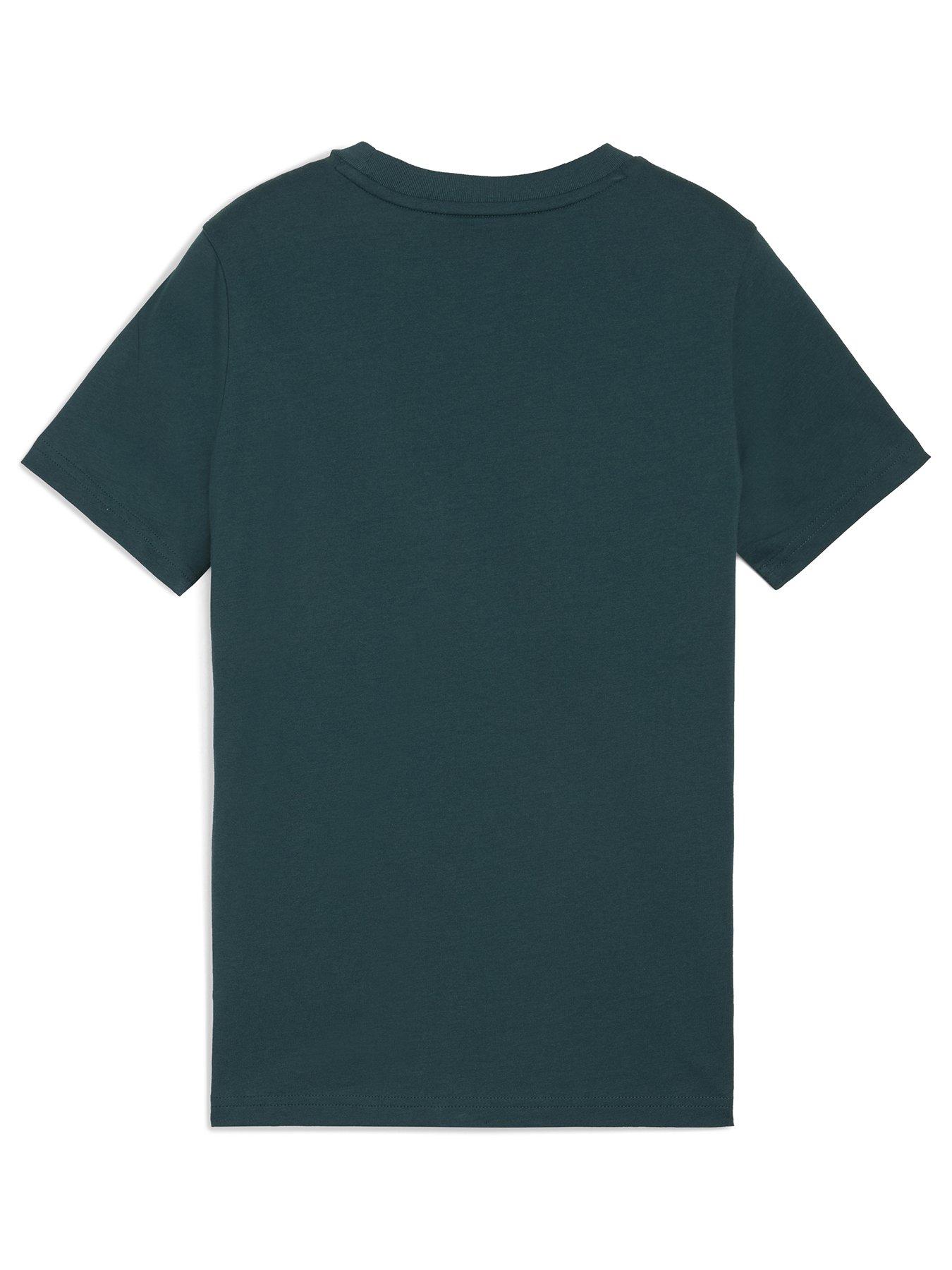 Image 2 of 2 of Puma Junior Boys Logo Holiday T-Shirt - Green