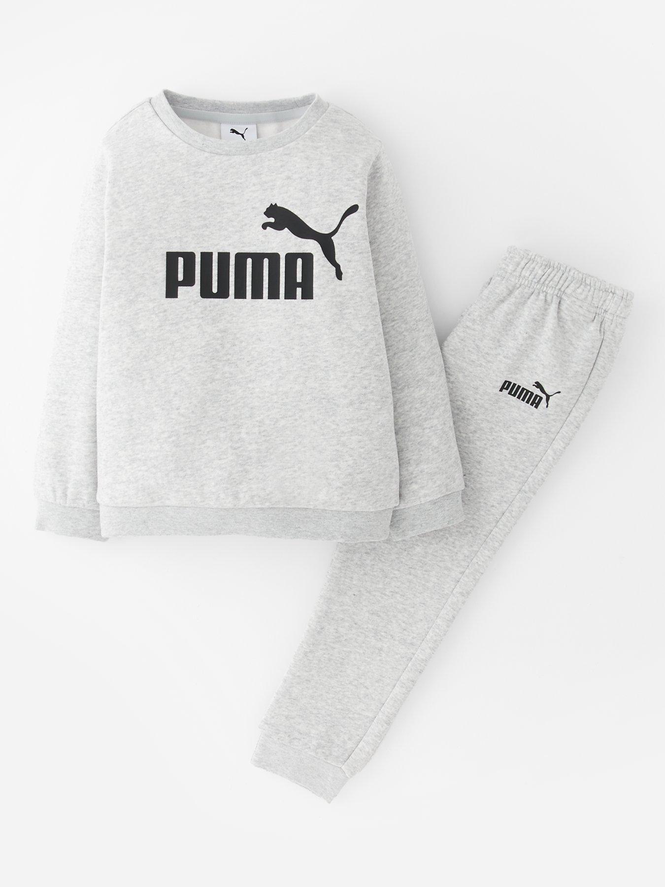 Puma Infant Boys Minicats Ess Crew Set Fl Inf - Grey