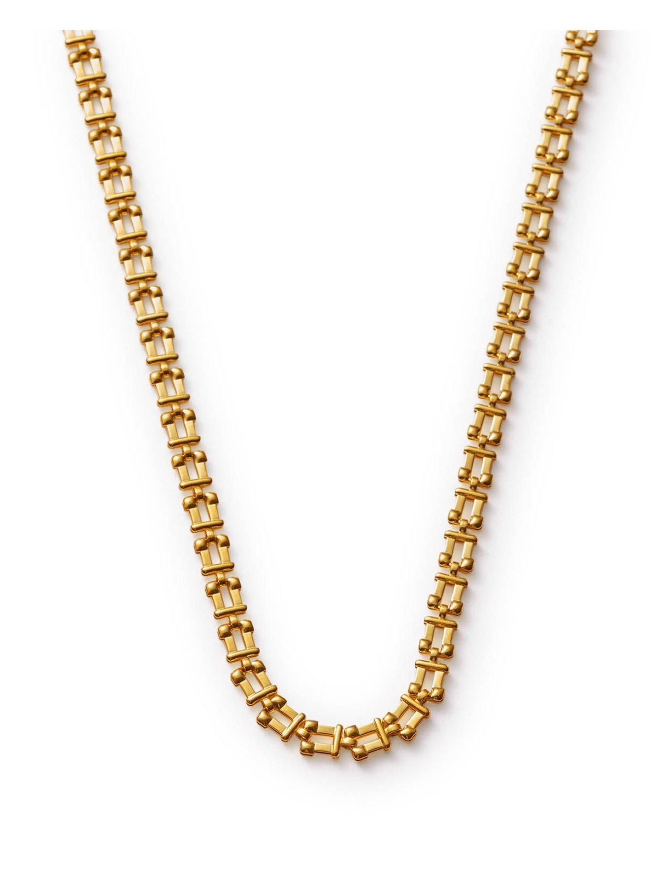 katie-loxton-grecian-link-necklace-gold-coated-40cm-5cm-extender