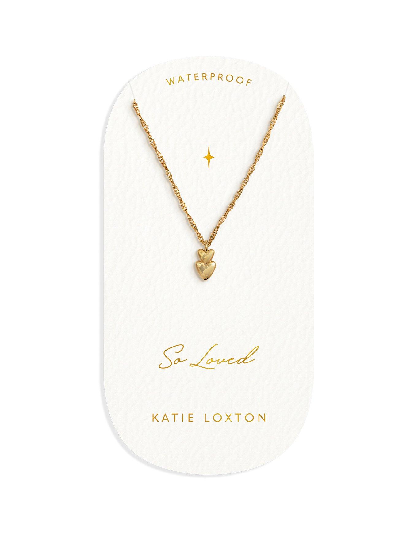 Katie Loxton SO LOVED , CHARM NECKLACE , Gold Coated , 45cm + 5cm extender