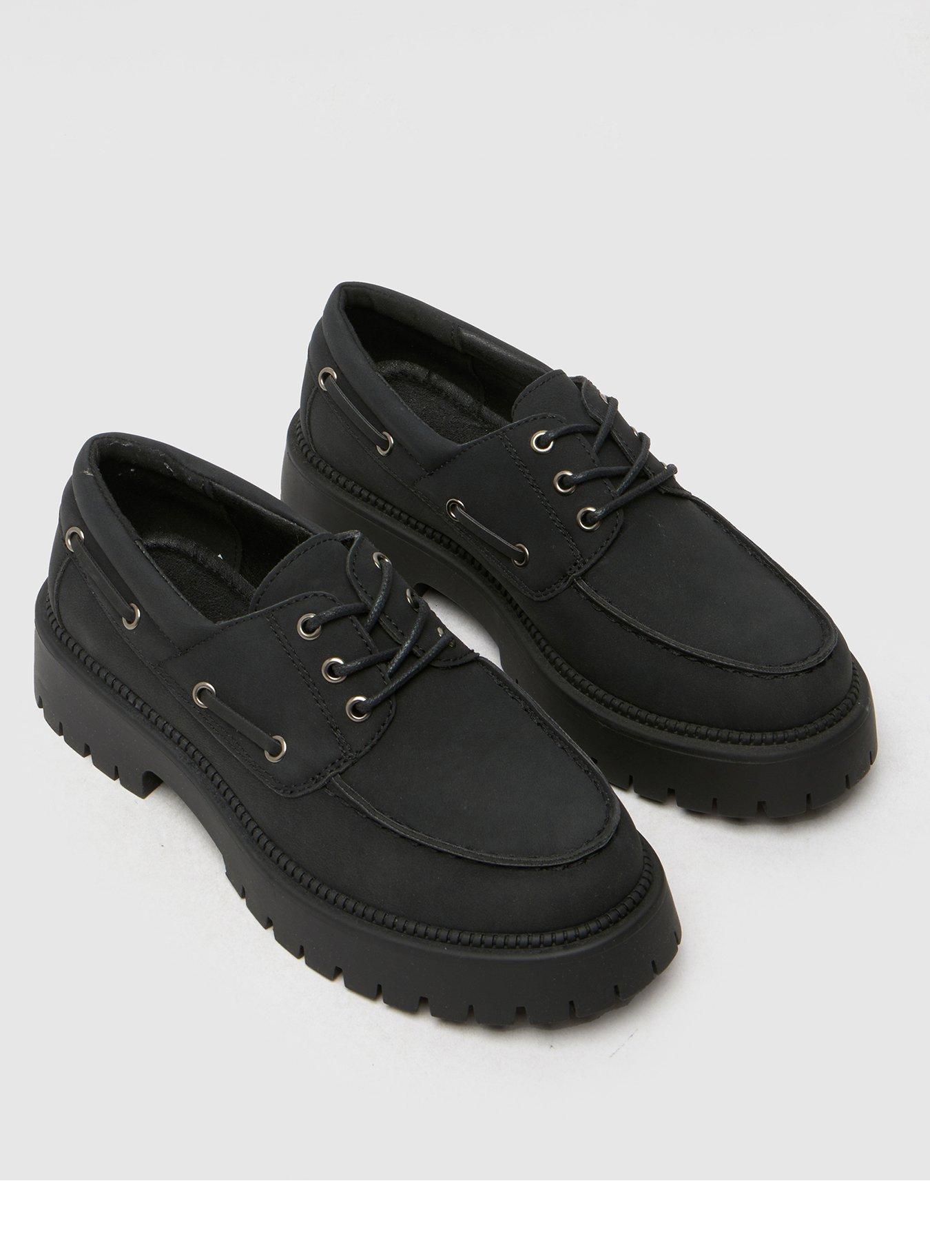 Image 2 of 4 of Schuh Lowen Chunky Lace Up Boat Shoe - Black