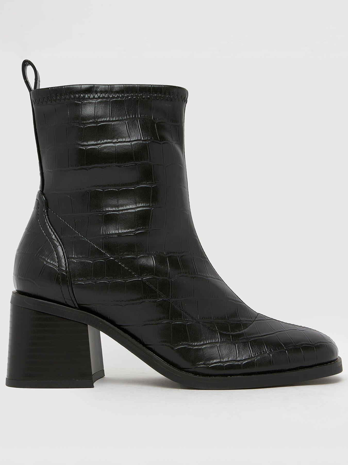 Schuh Wide Fit Brie Sock Boot - Black