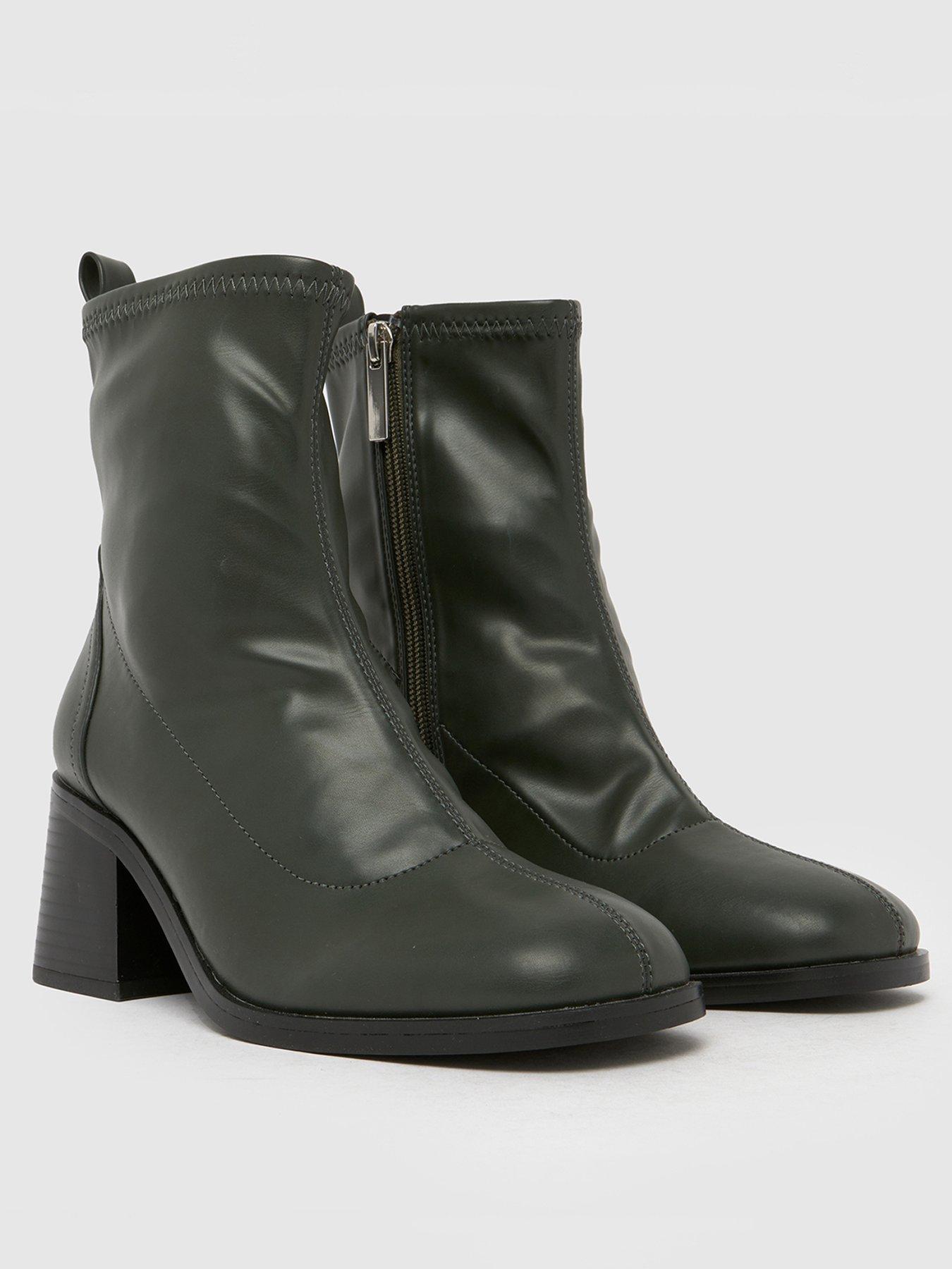 schuh-wide-fit-brie-sock-boot-dark-greenstillFront