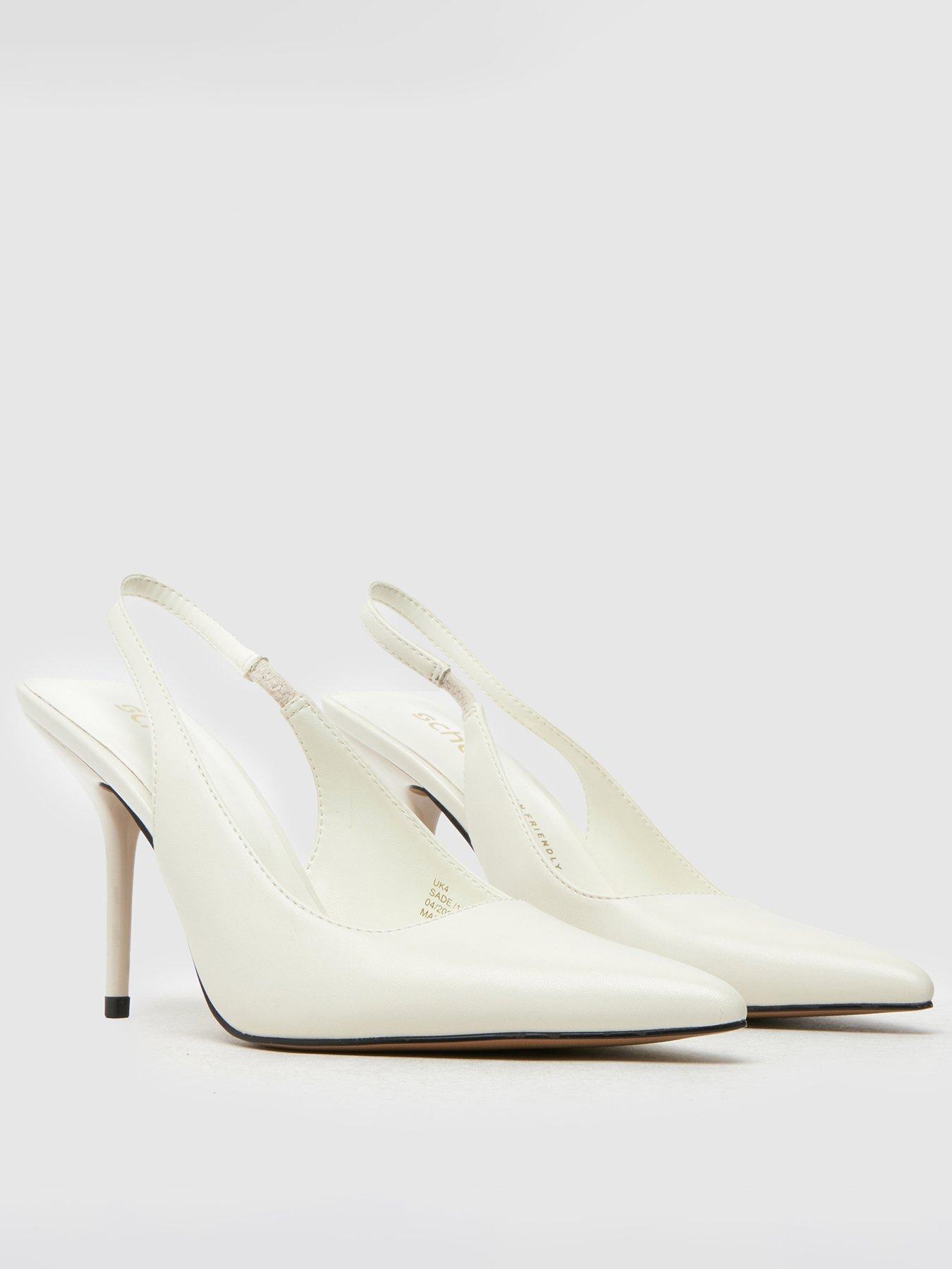 Image 3 of 4 of Schuh Sade Heeled Sling Back Court Shoe - White