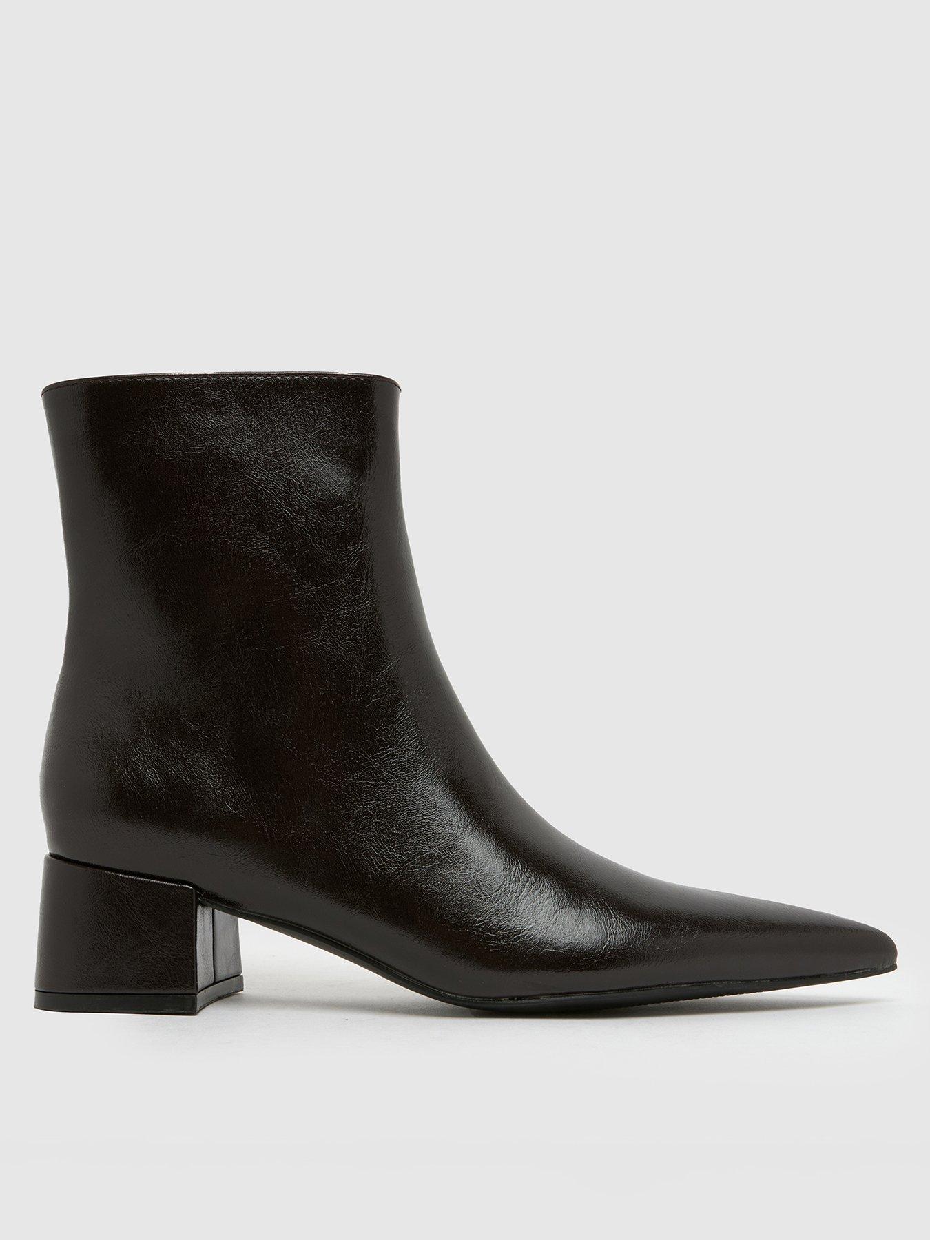 Image 1 of 4 of Schuh Bridgit Block Point Boot - Brown