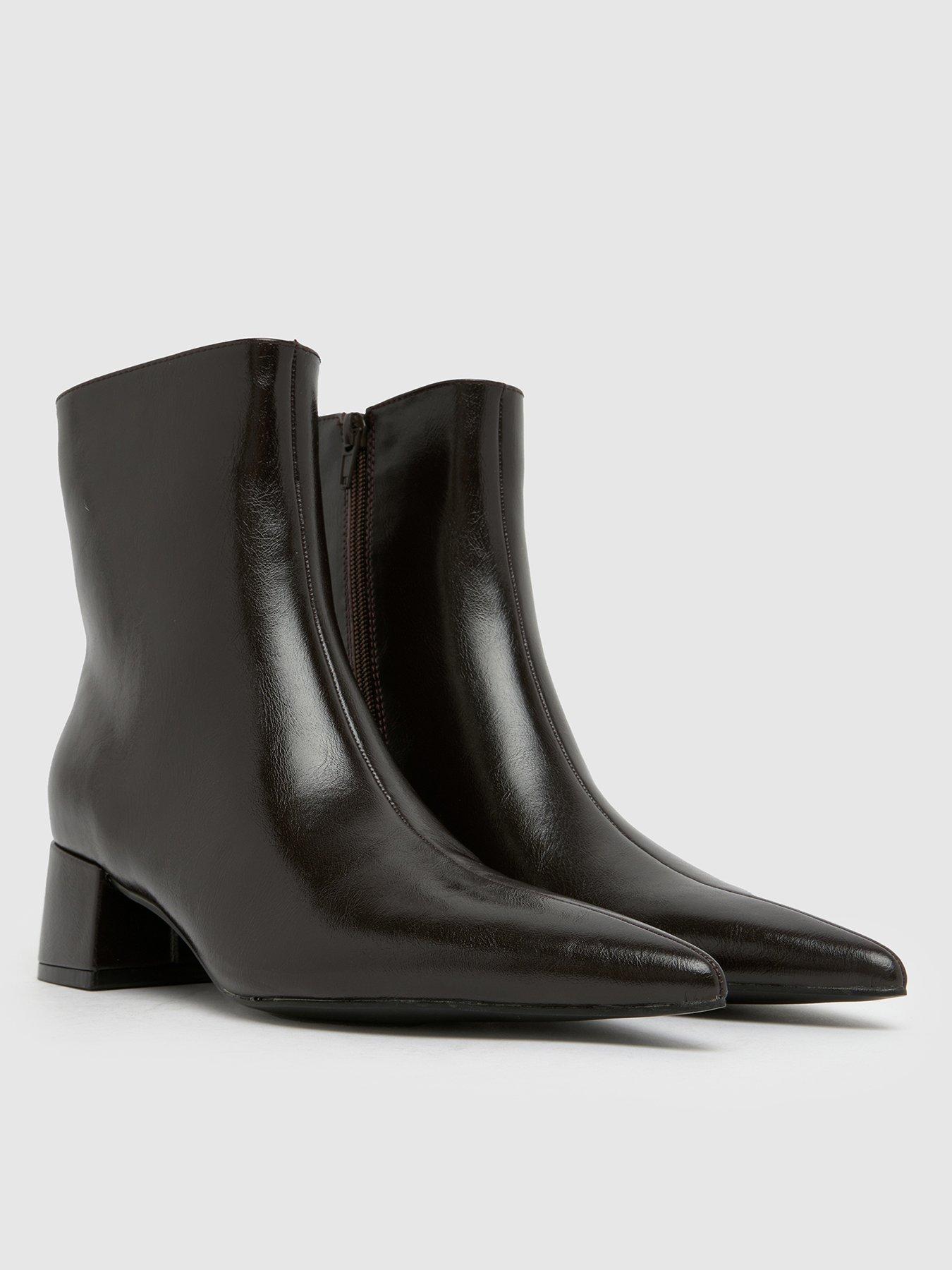 Image 3 of 4 of Schuh Bridgit Block Point Boot - Brown