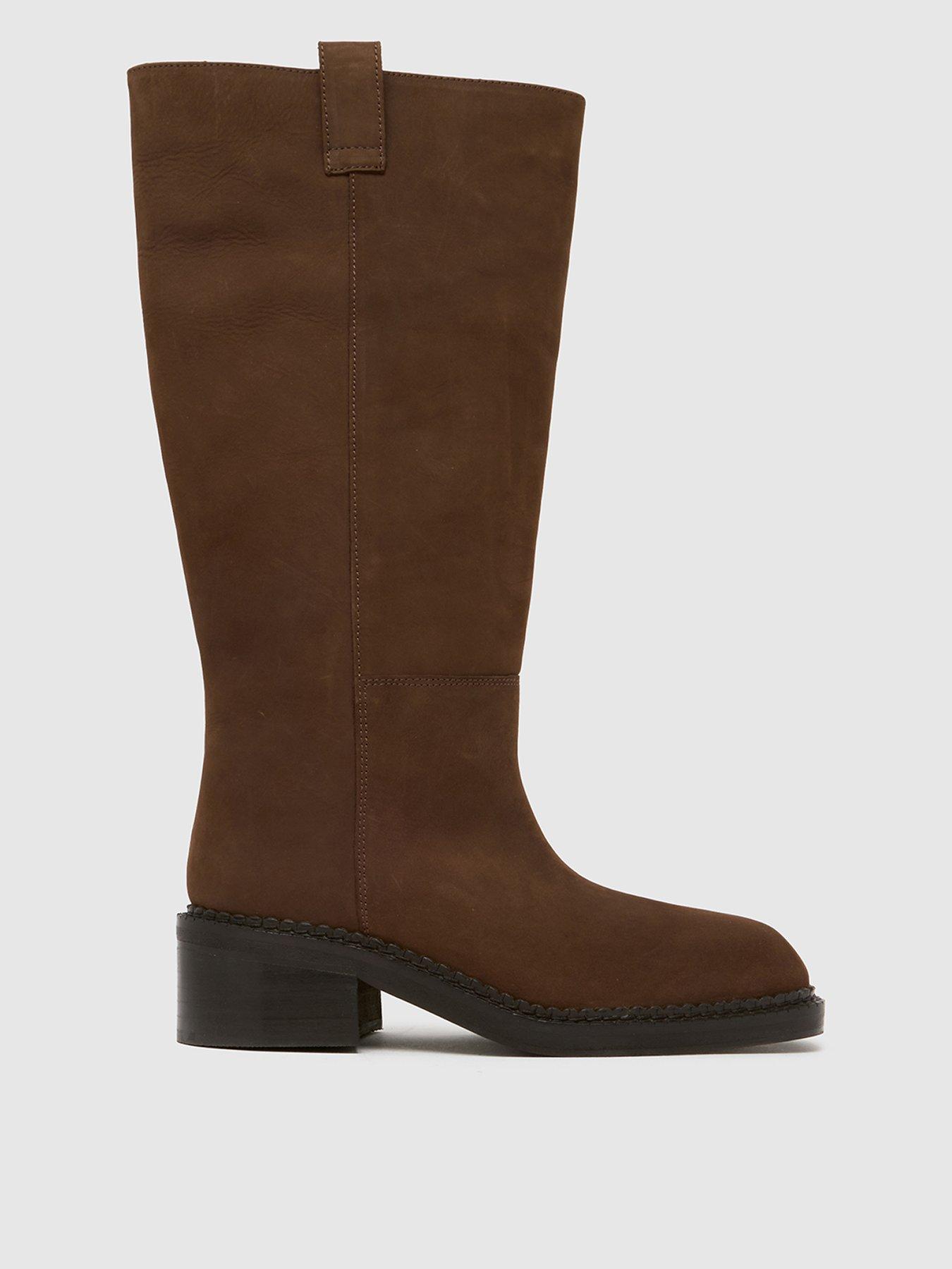 schuh-doria-chunky-pull-on-suede-boot-brown