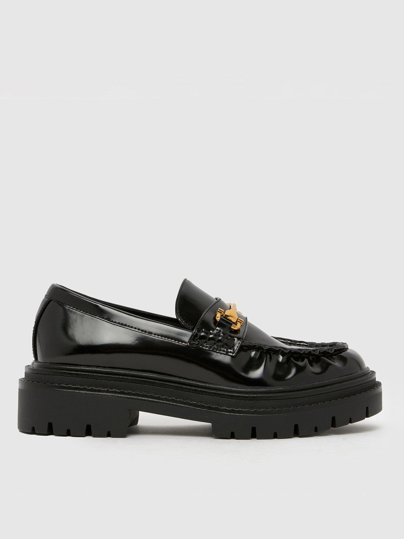schuh-lark-chunky-ruched-snaffle-loafer-black