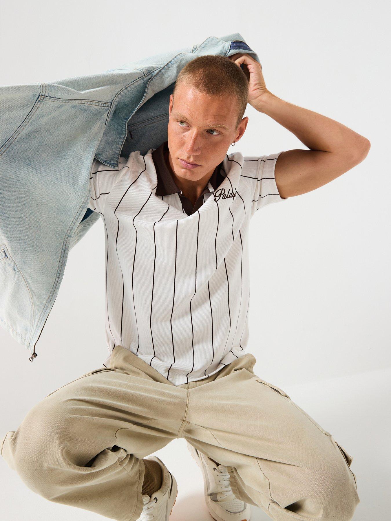 river-island-open-collar-pinstripe-polo-shirt-brownfront