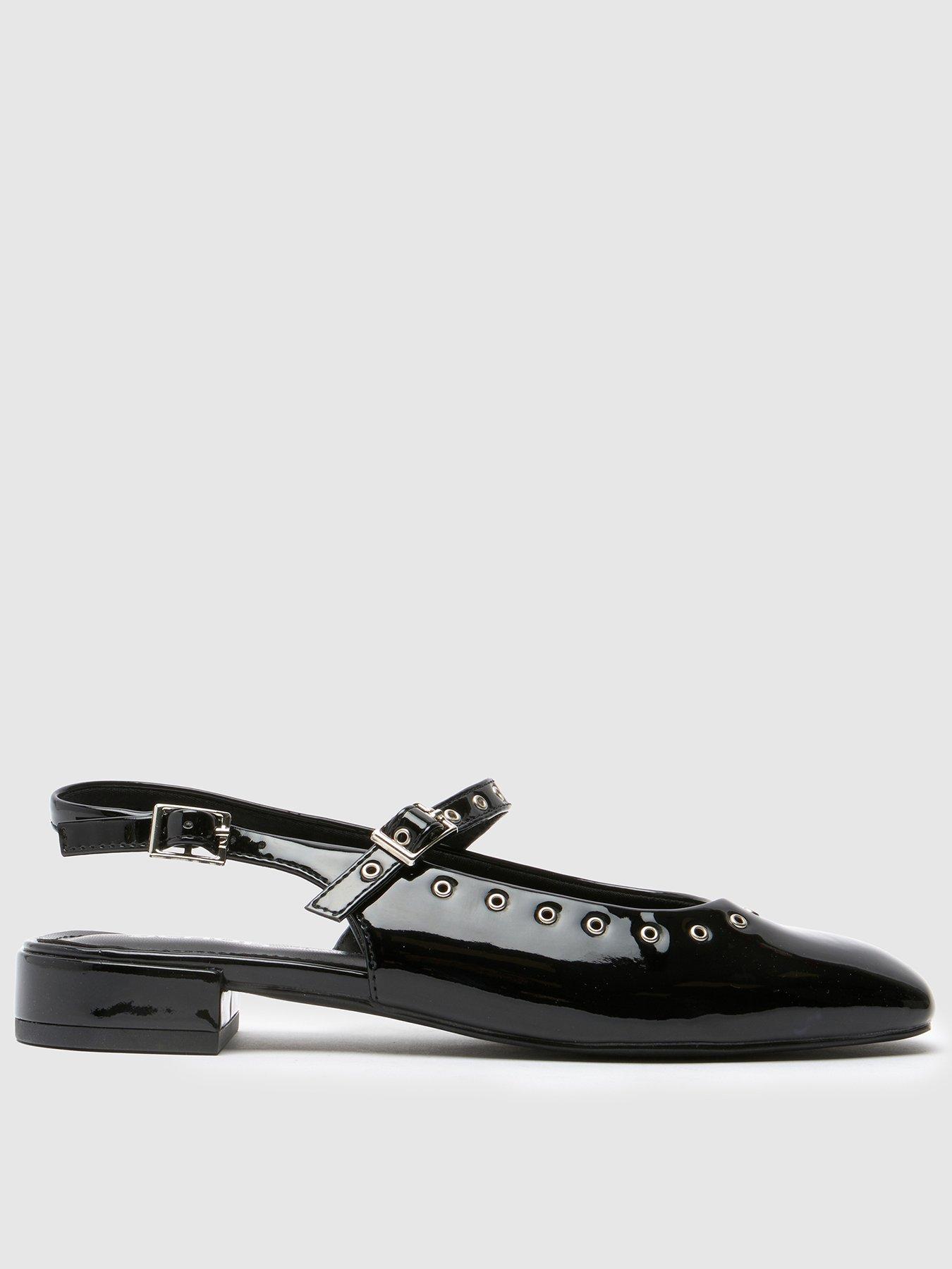 Schuh Loven Eyelet Mary Jane Shoes - Black