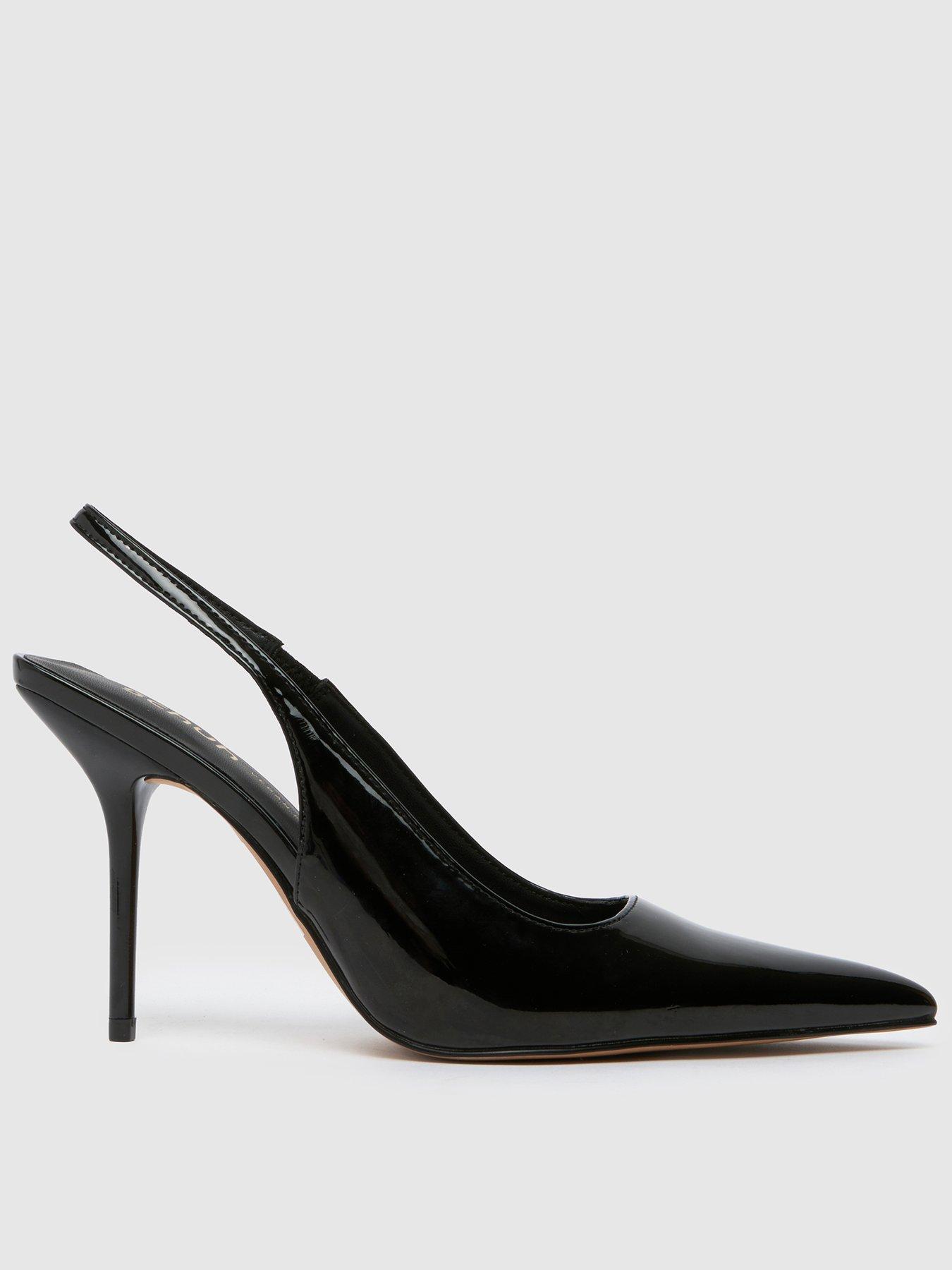 Schuh Sade Heeled Sling Back Court Shoe - Black