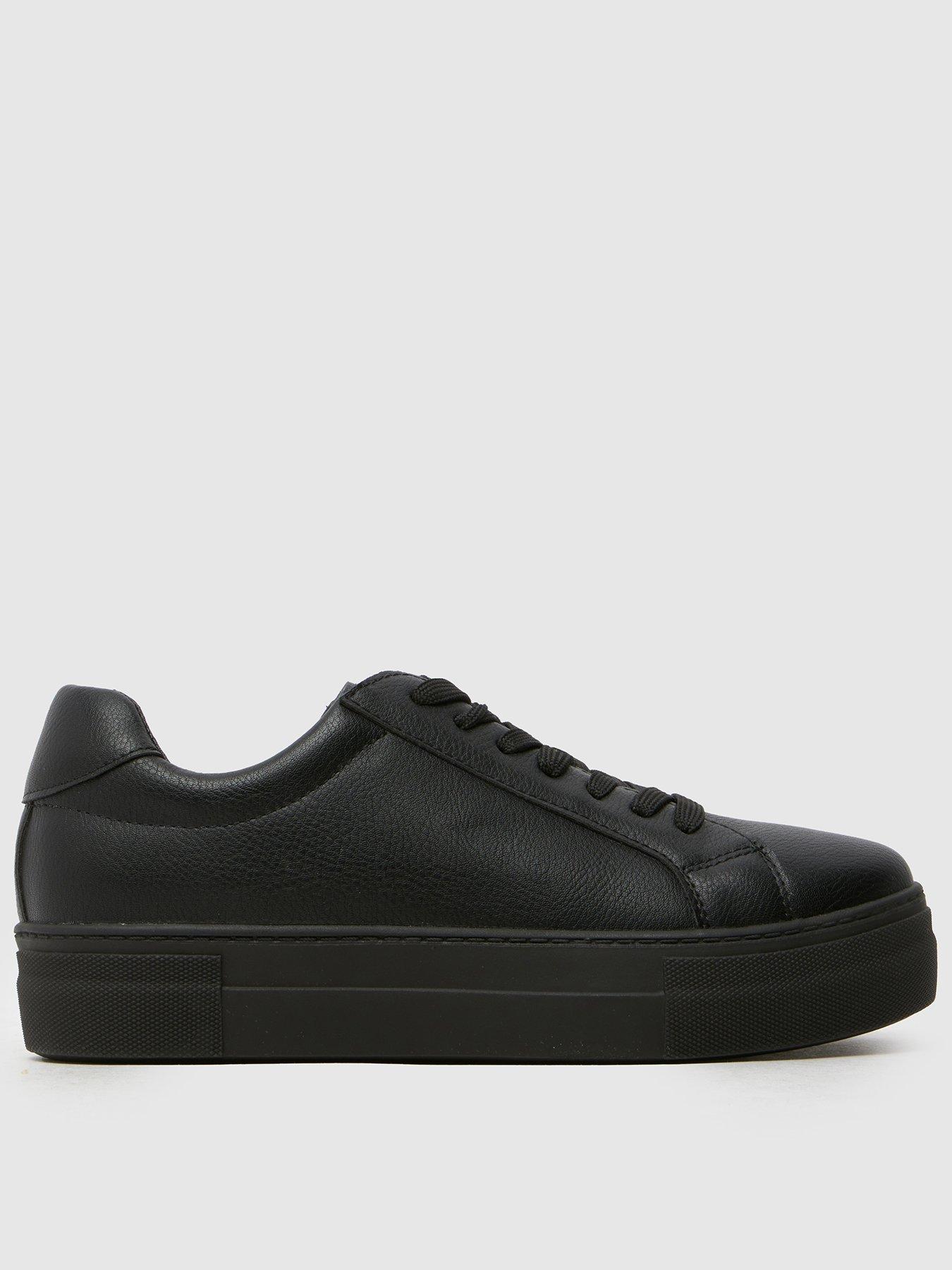 Schuh Wide Fit Mariella Lace Up Trainer - Black