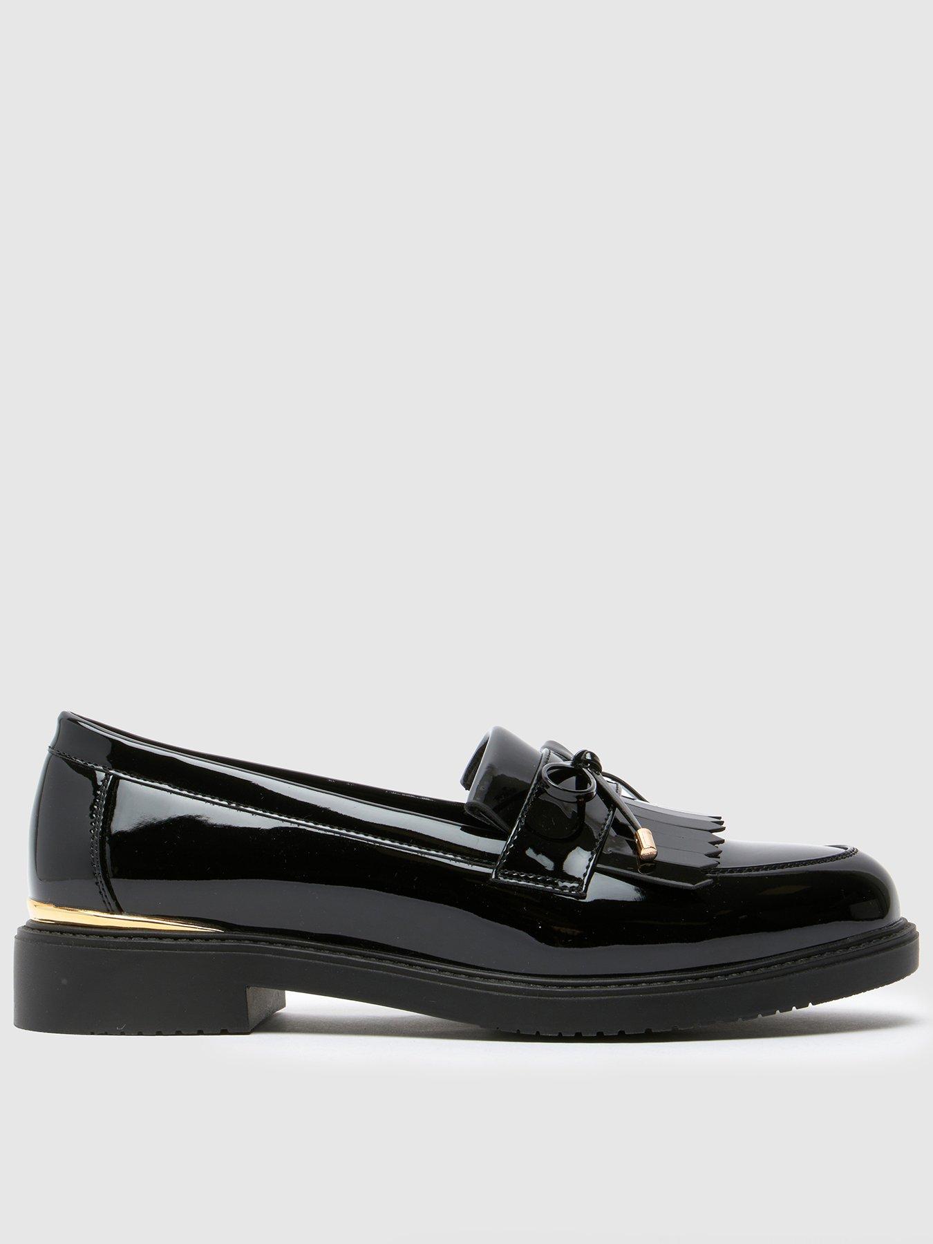 Image 1 of 4 of Schuh Lillia Patent Hardware Loafer - Black