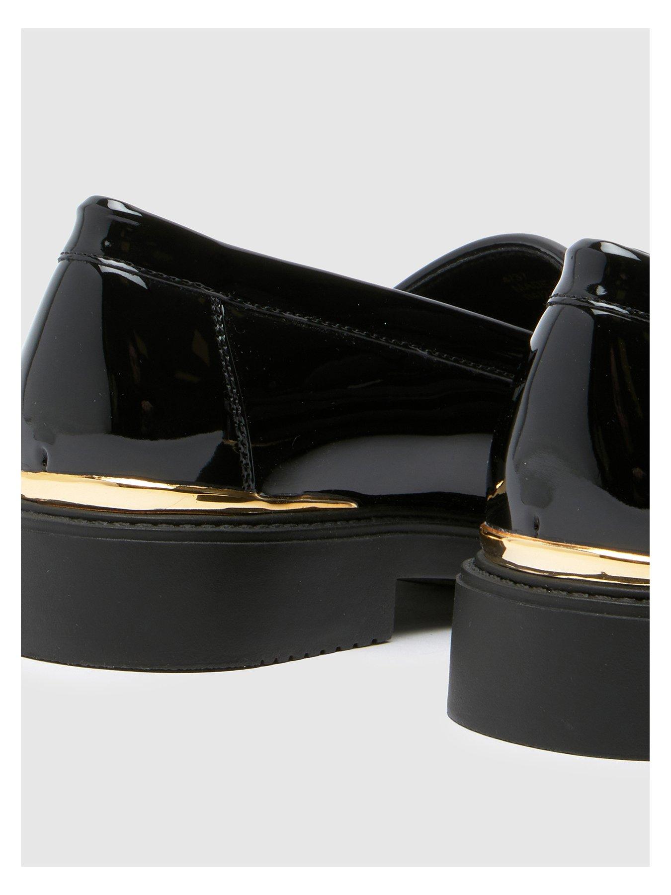 Image 4 of 4 of Schuh Lillia Patent Hardware Loafer - Black